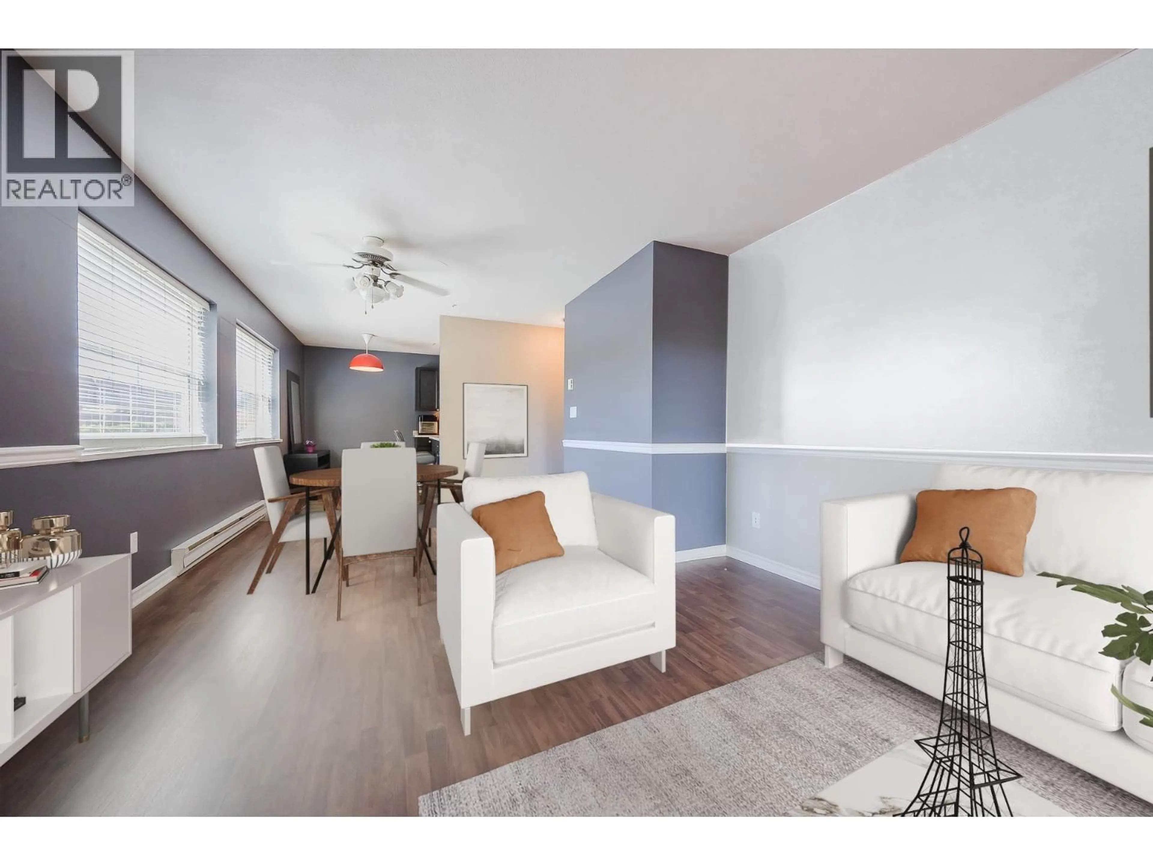 Living room with furniture, wood/laminate floor for 201 - 22722 LOUGHEED HIGHWAY, Maple Ridge British Columbia V2X2V6