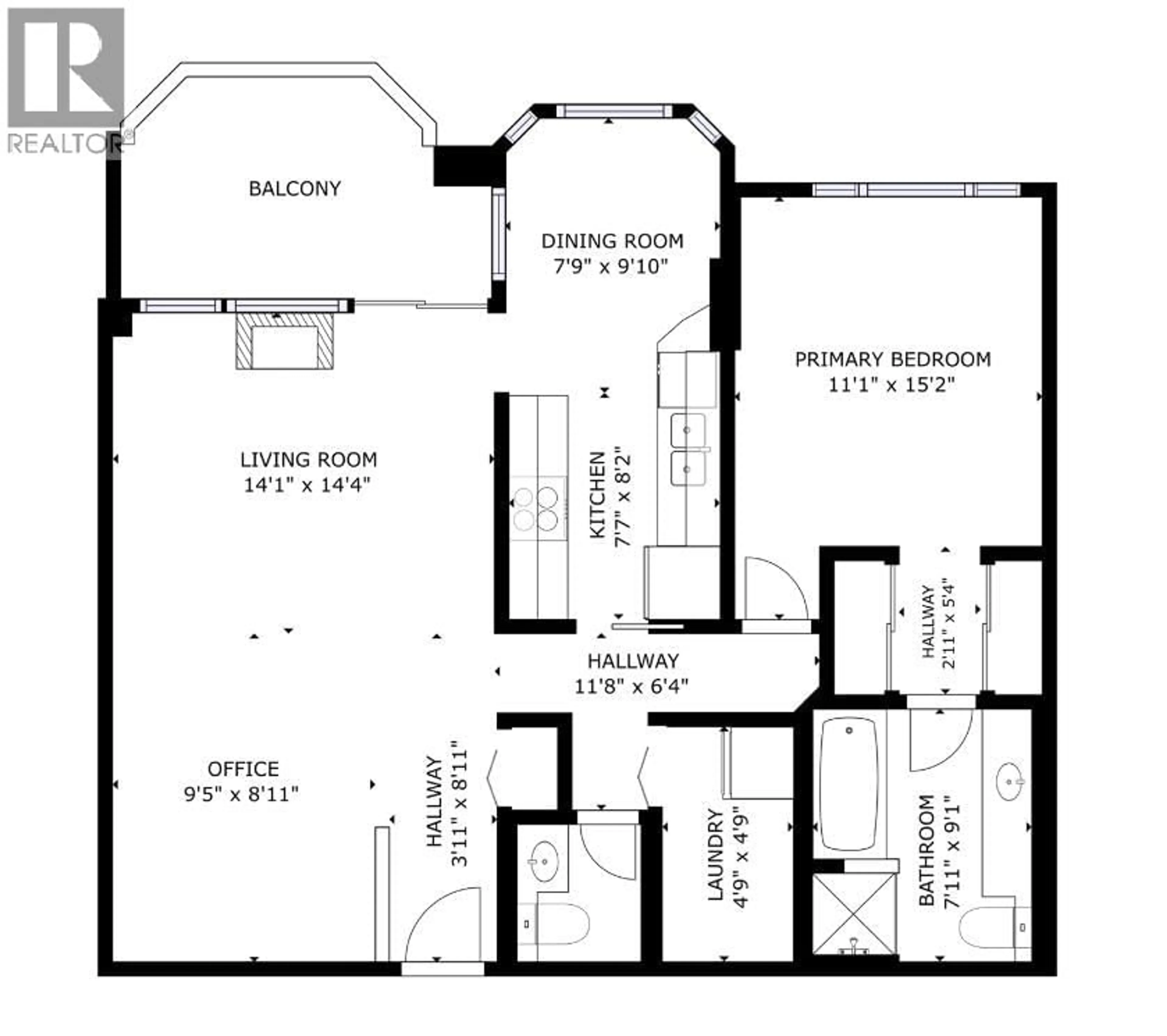 Floor plan for 840 - 4825 HAZEL STREET, Burnaby British Columbia V5H4N4