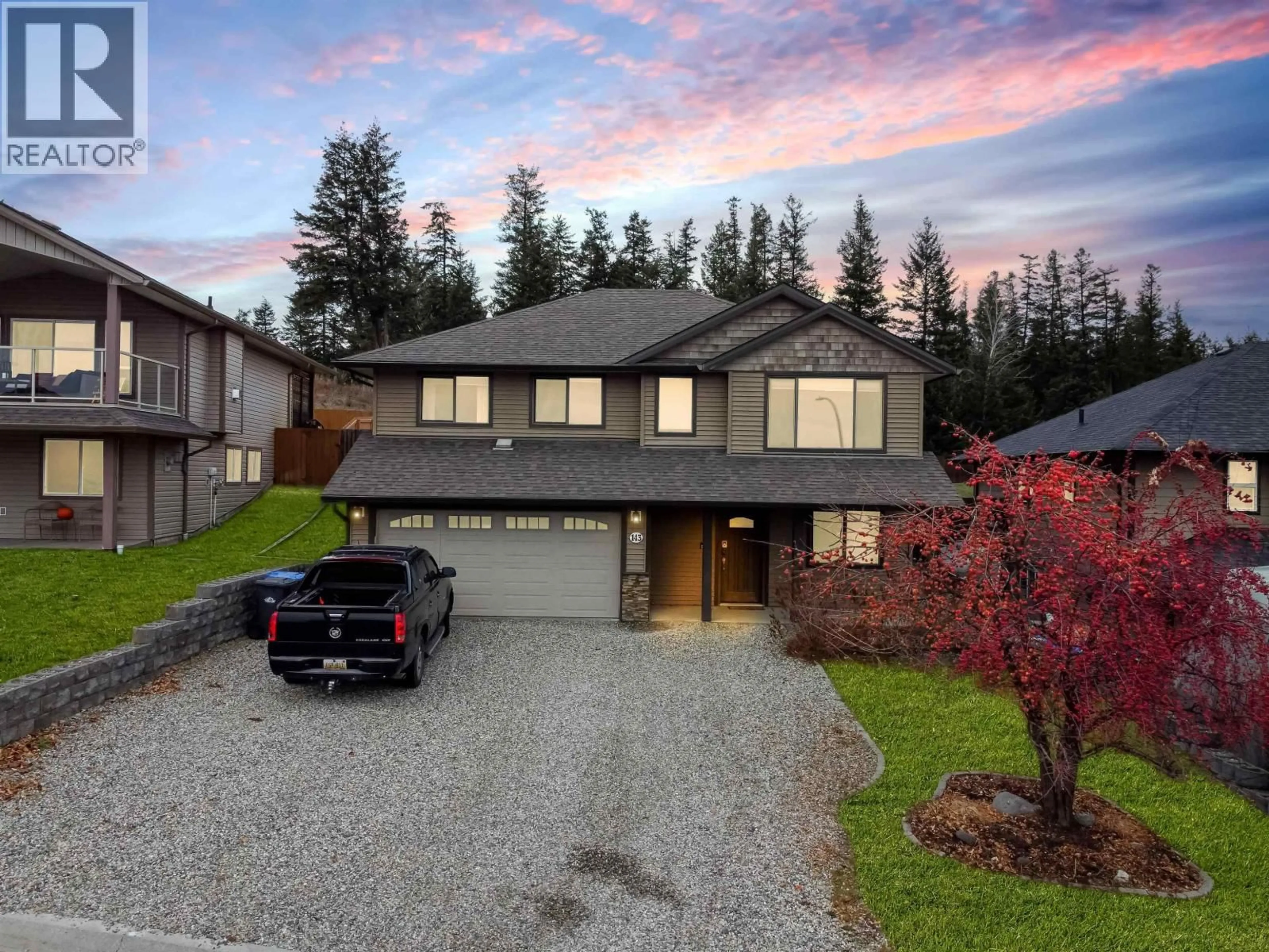A pic from outside/outdoor area/front of a property/back of a property/a pic from drone, street for 143 EAGLE CRESCENT, Williams Lake British Columbia V2G5K4