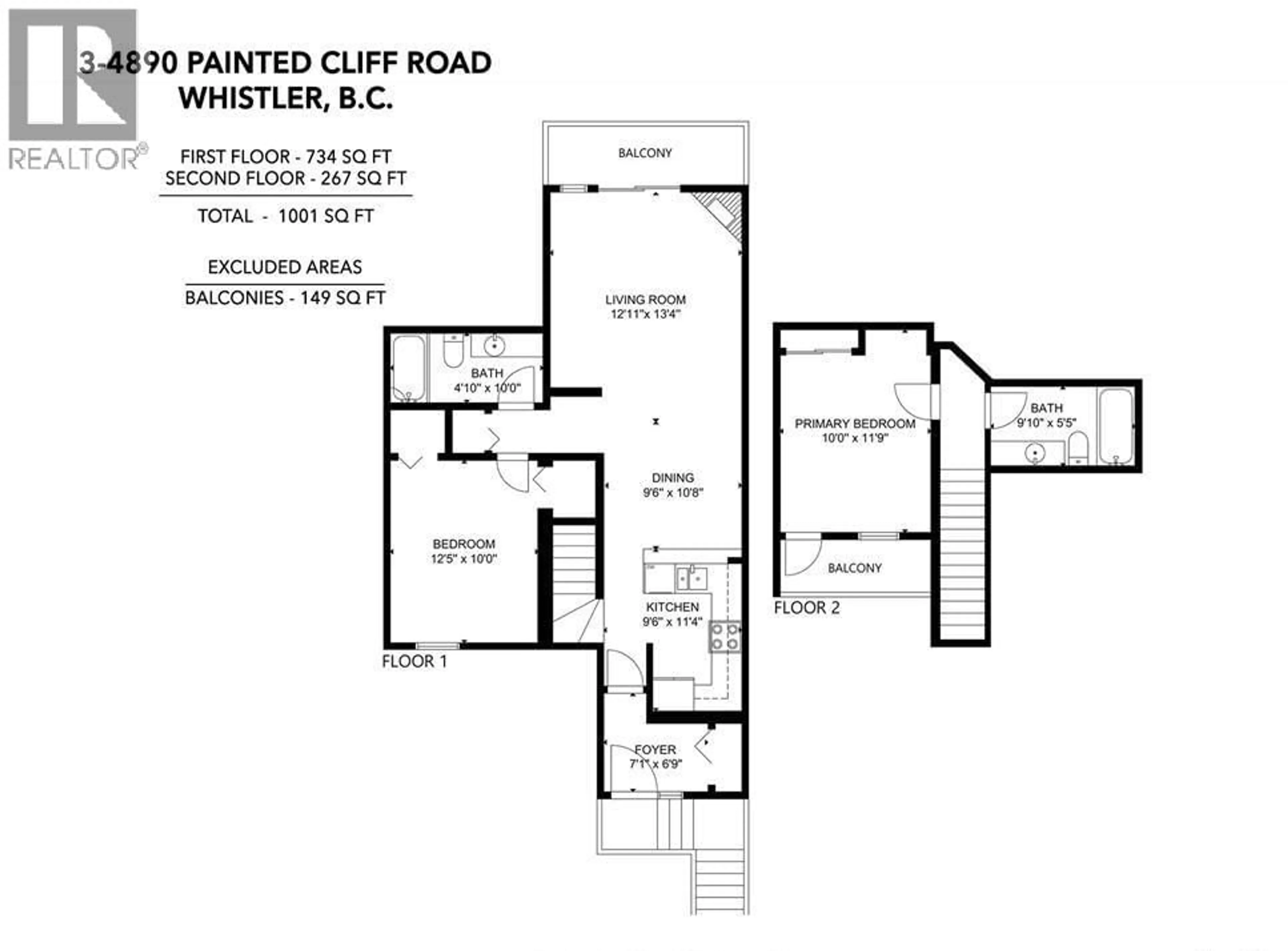 Floor plan for 3 - 4890 PAINTED CLIFF ROAD, Whistler British Columbia V8E1C9