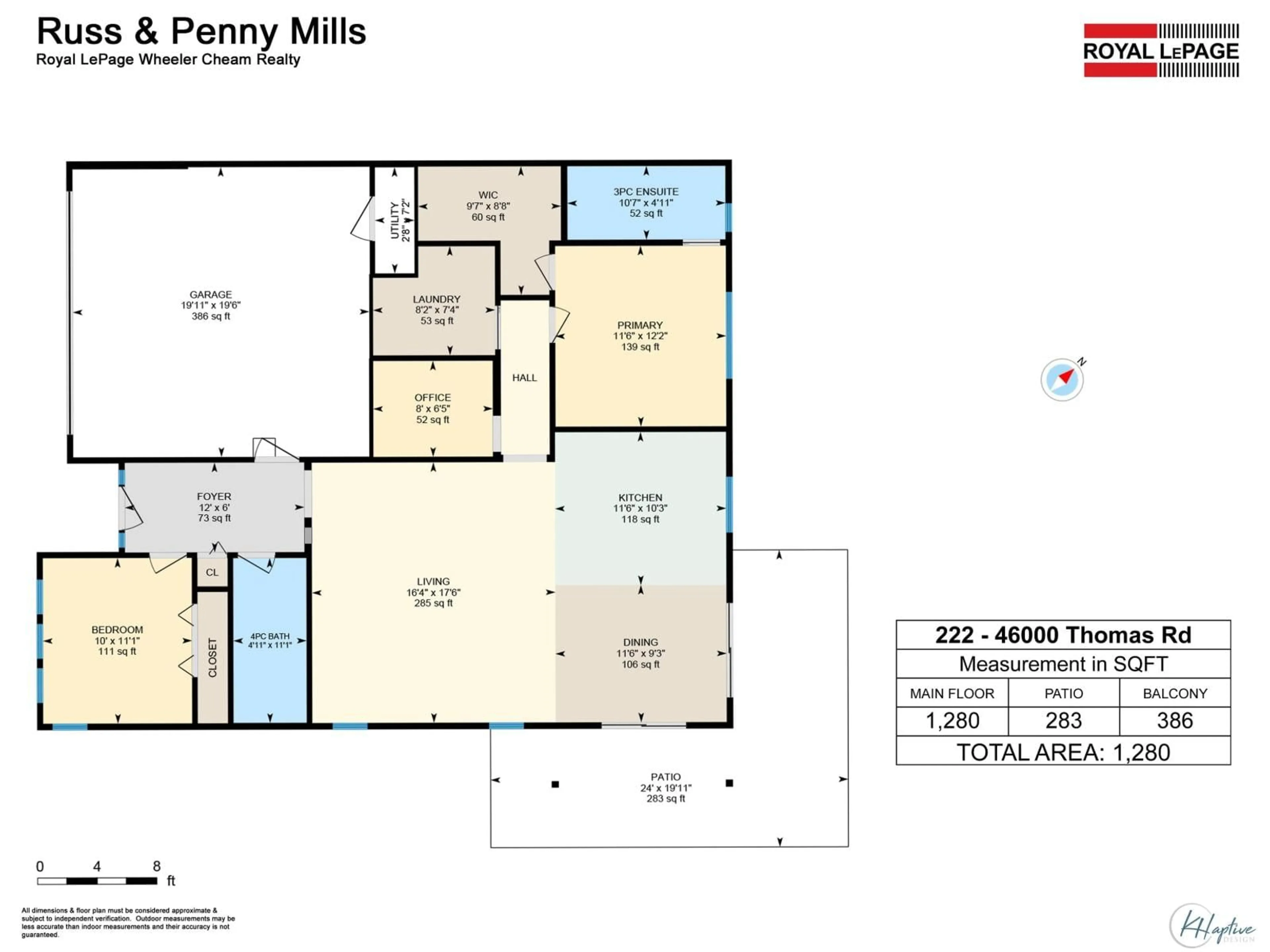 Floor plan for 222 - 46000 THOMAS ROAD, Chilliwack British Columbia V2R5W6