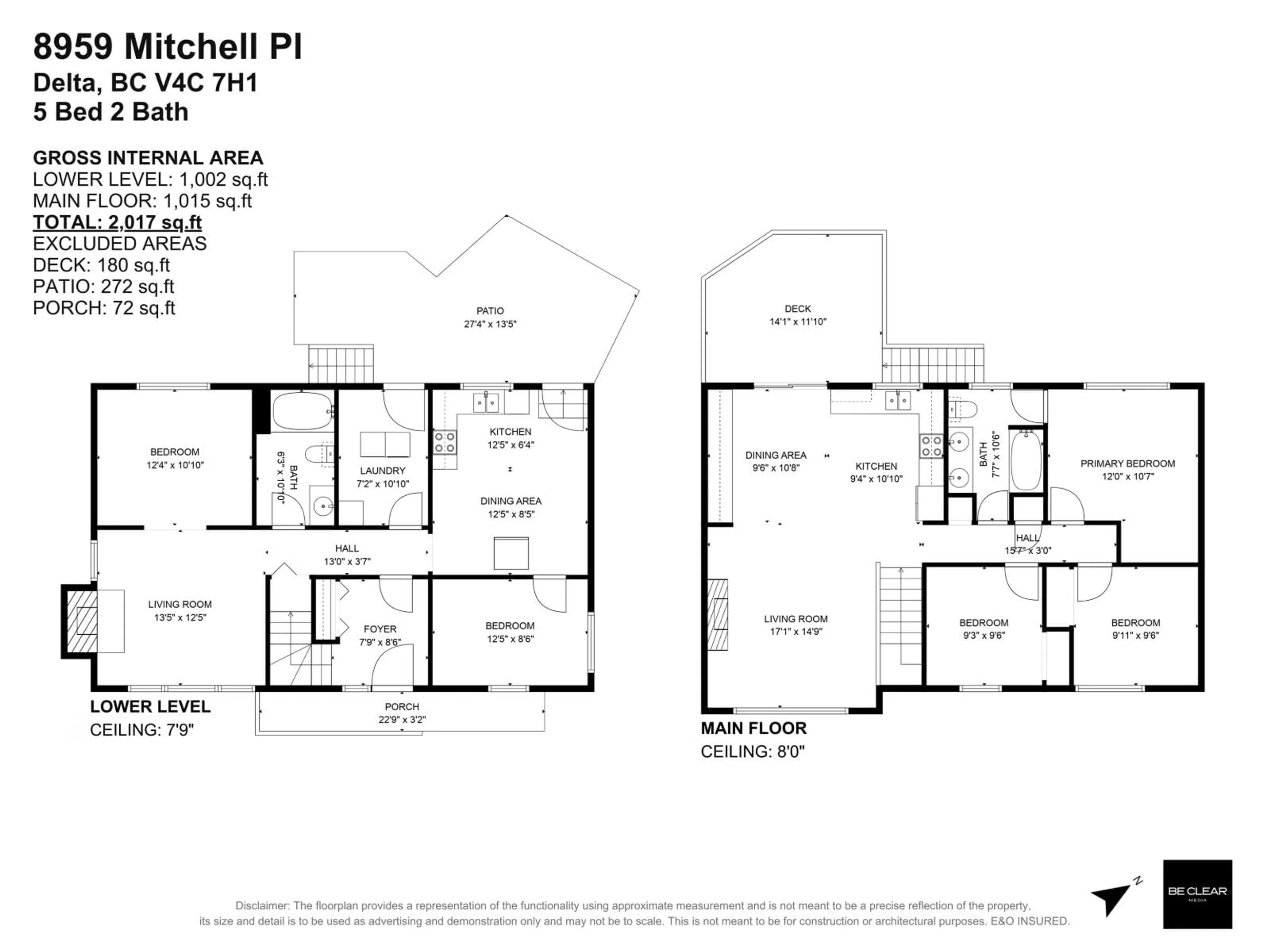 Floor plan for 8959 MITCHELL, Delta British Columbia V4C7H1