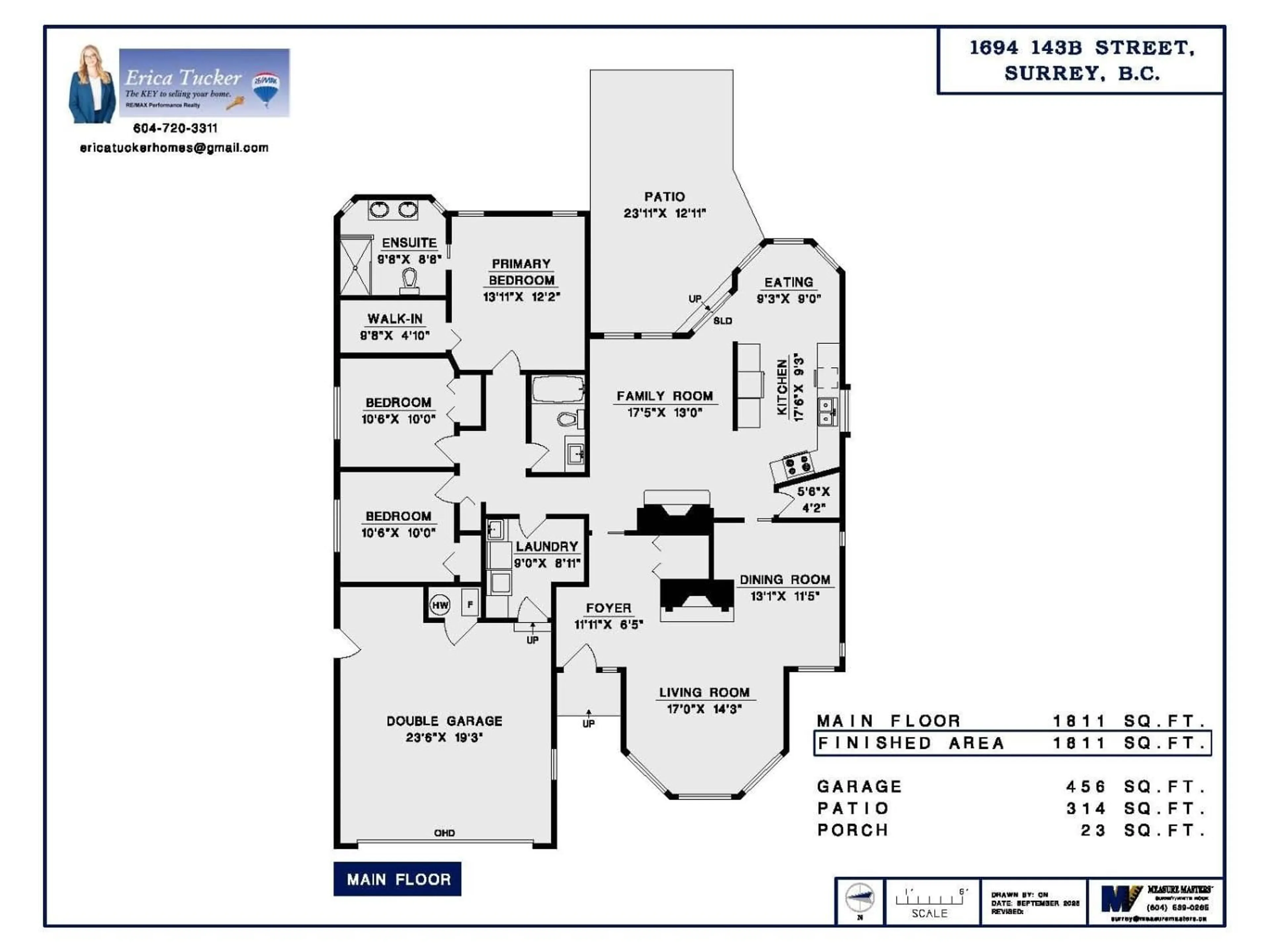 Floor plan for 1694 143B, Surrey British Columbia V4A6L6