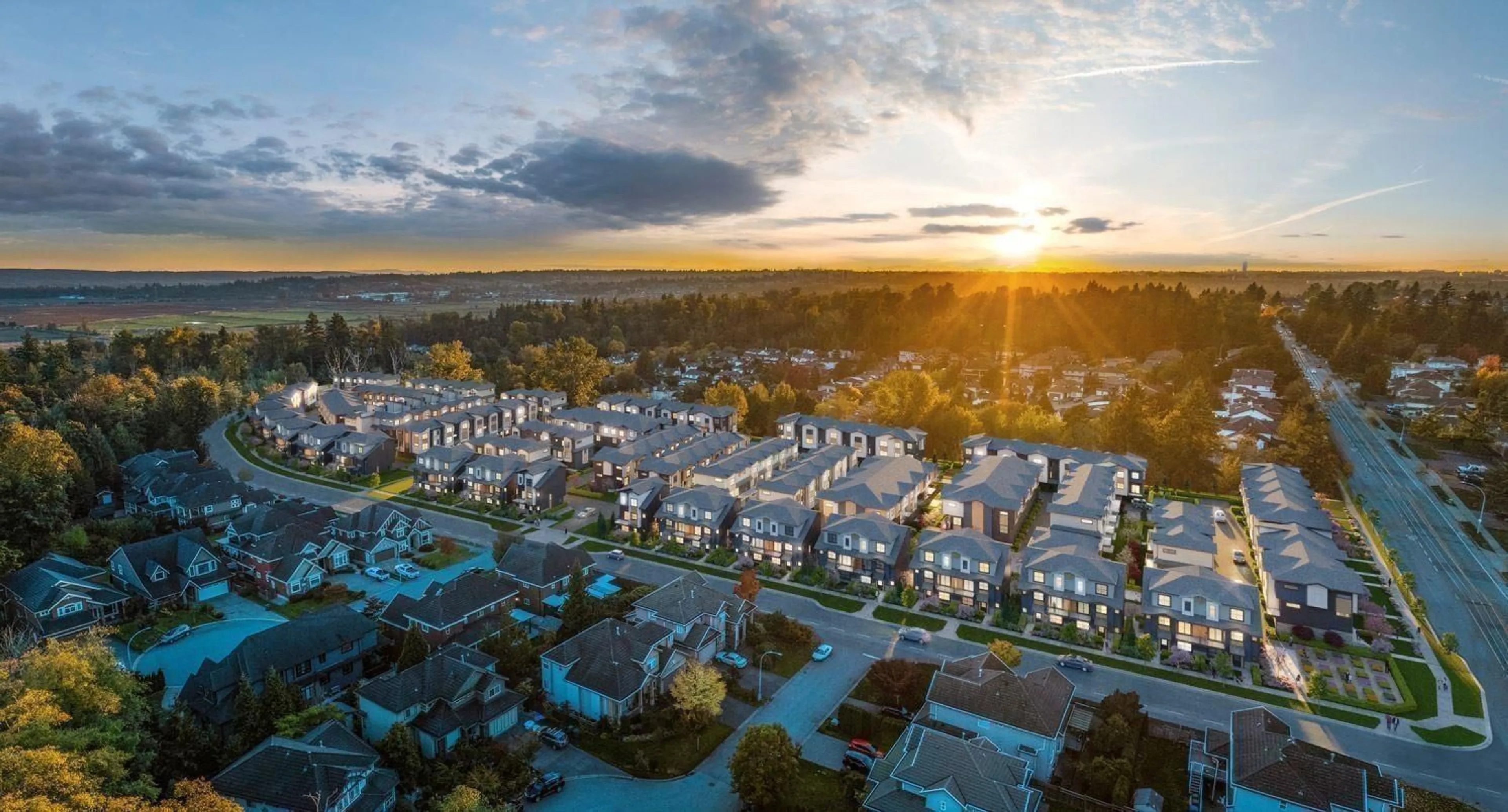 A pic from outside/outdoor area/front of a property/back of a property/a pic from drone, city buildings view from balcony for 91 - 7895 162, Surrey British Columbia V4N6X9