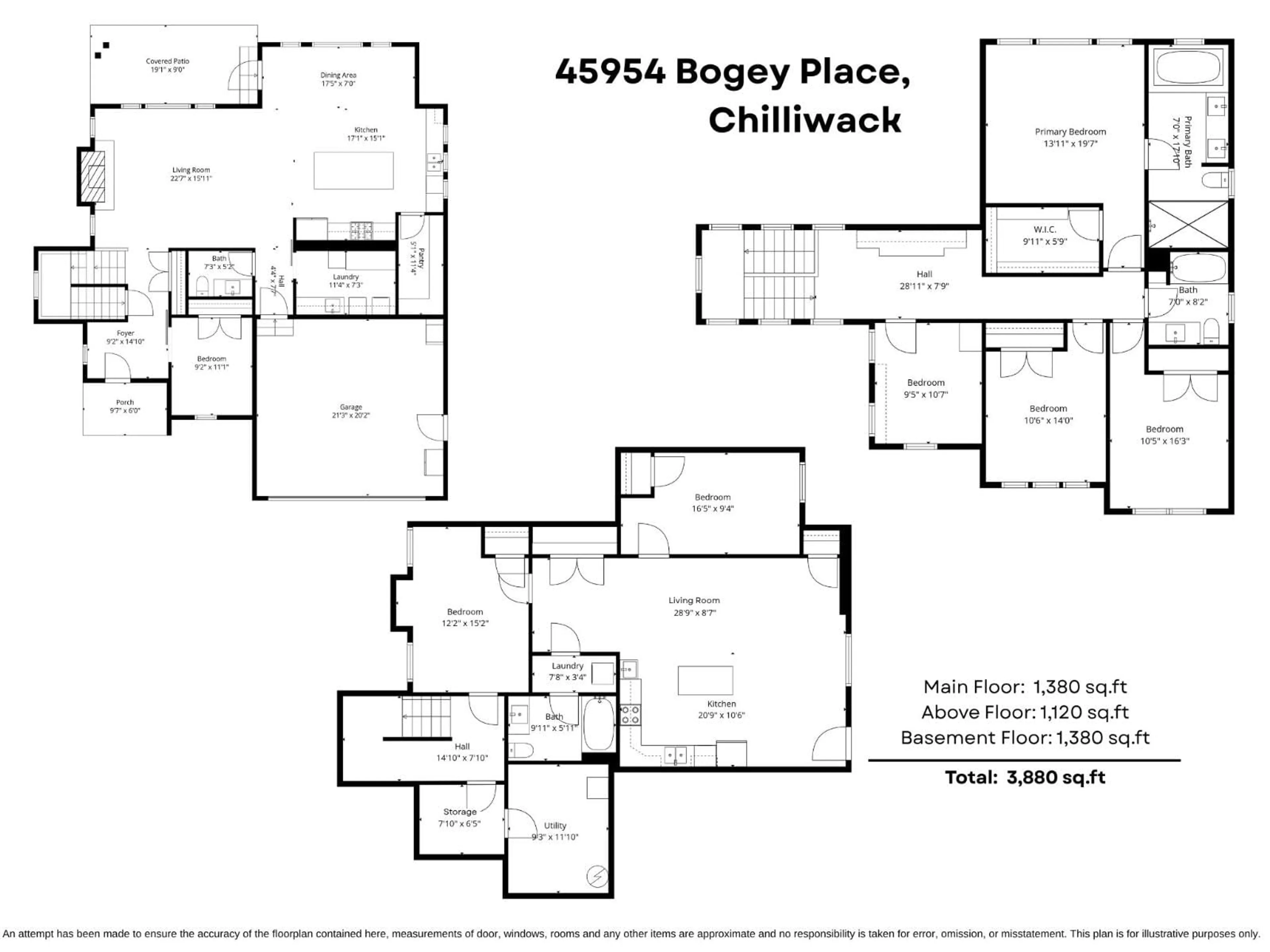 Floor plan for 45954 BOGEY PLACE, Chilliwack British Columbia V2R0Z8