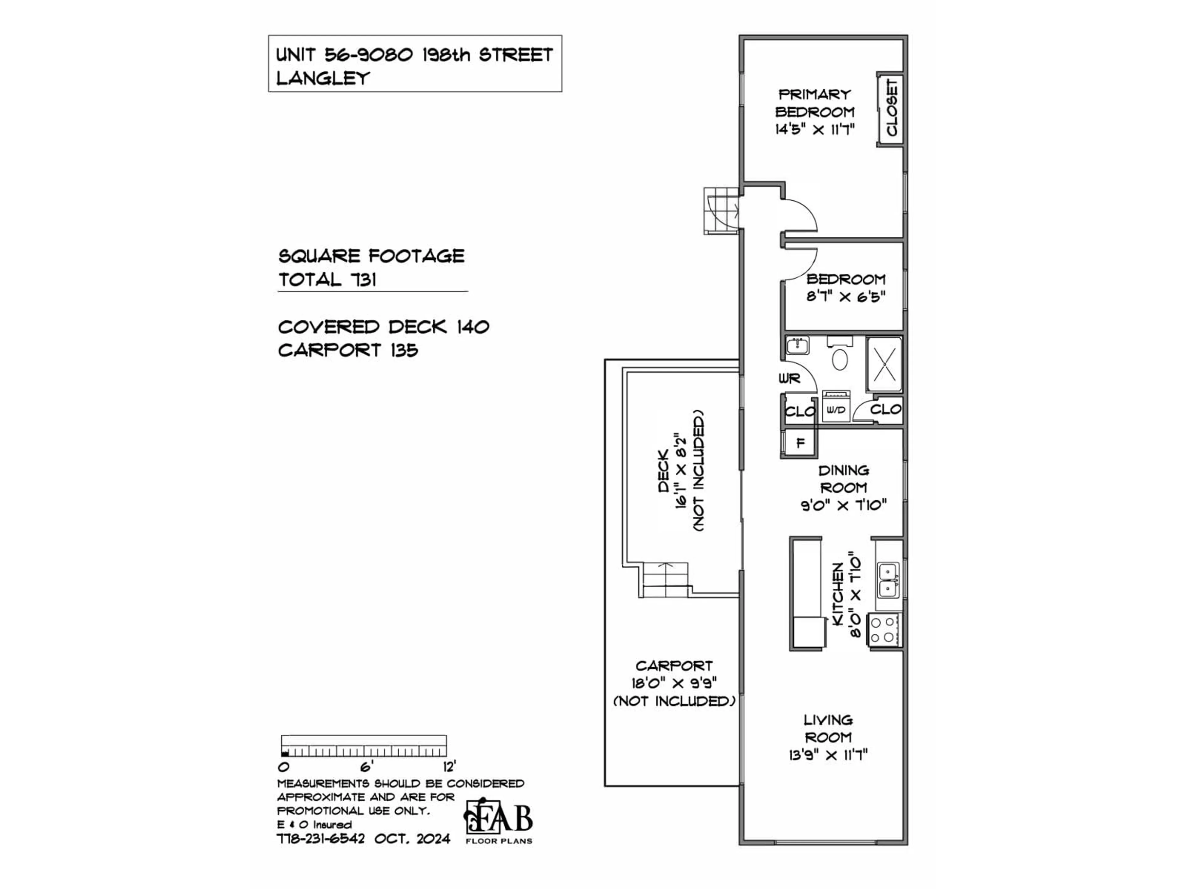 Floor plan for 56 - 9080 198 STREET, Langley British Columbia V1M3A8
