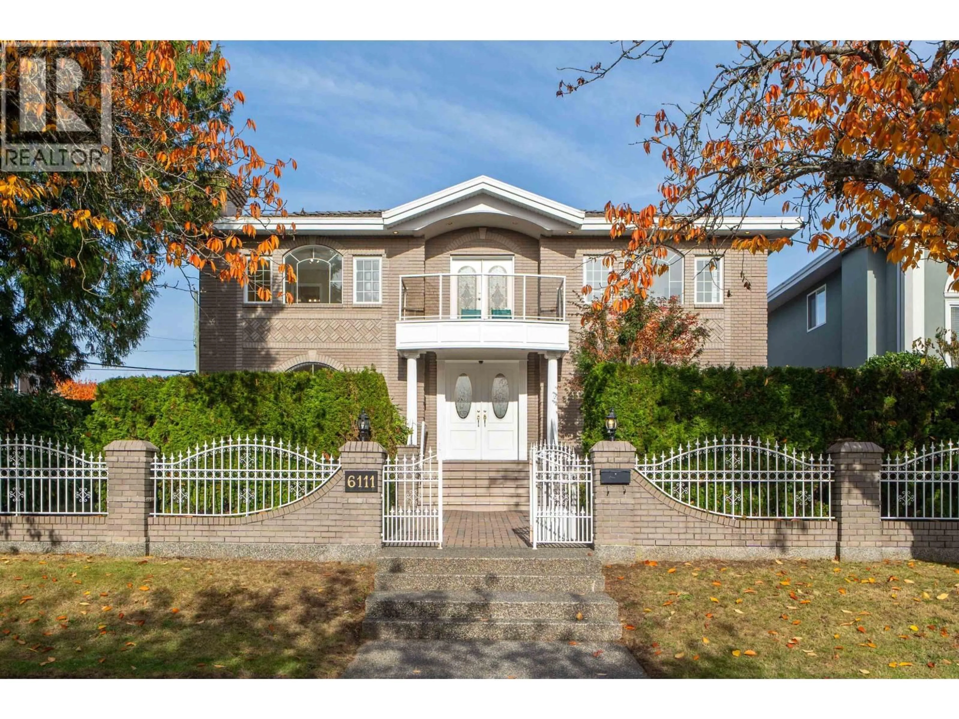 Home with brick exterior material, street for 6111 KITCHENER STREET, Burnaby British Columbia V5B2J5