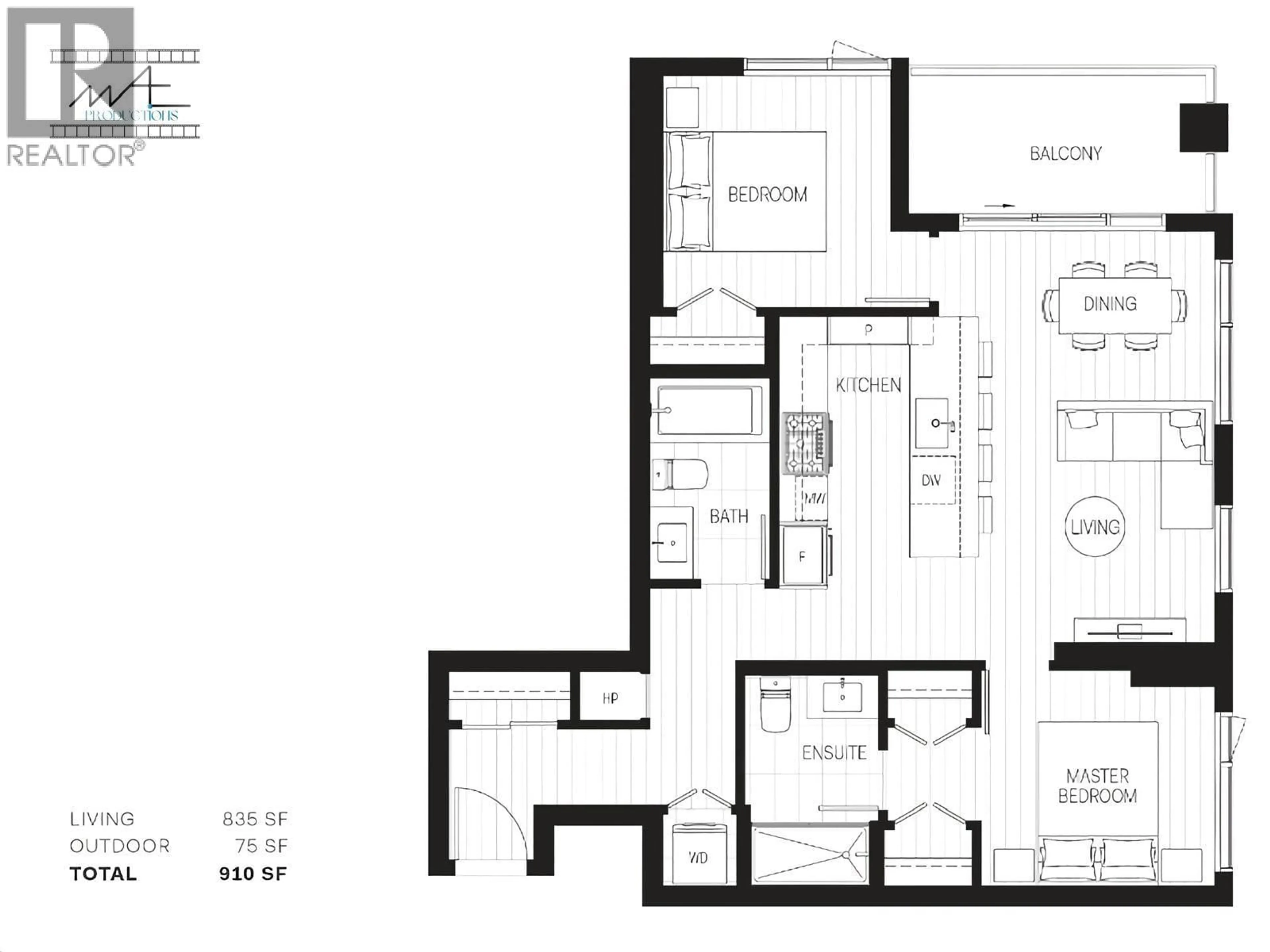 Floor plan for 3609 - 6468 WILLINGDON AVENUE, Burnaby British Columbia V5H0L3