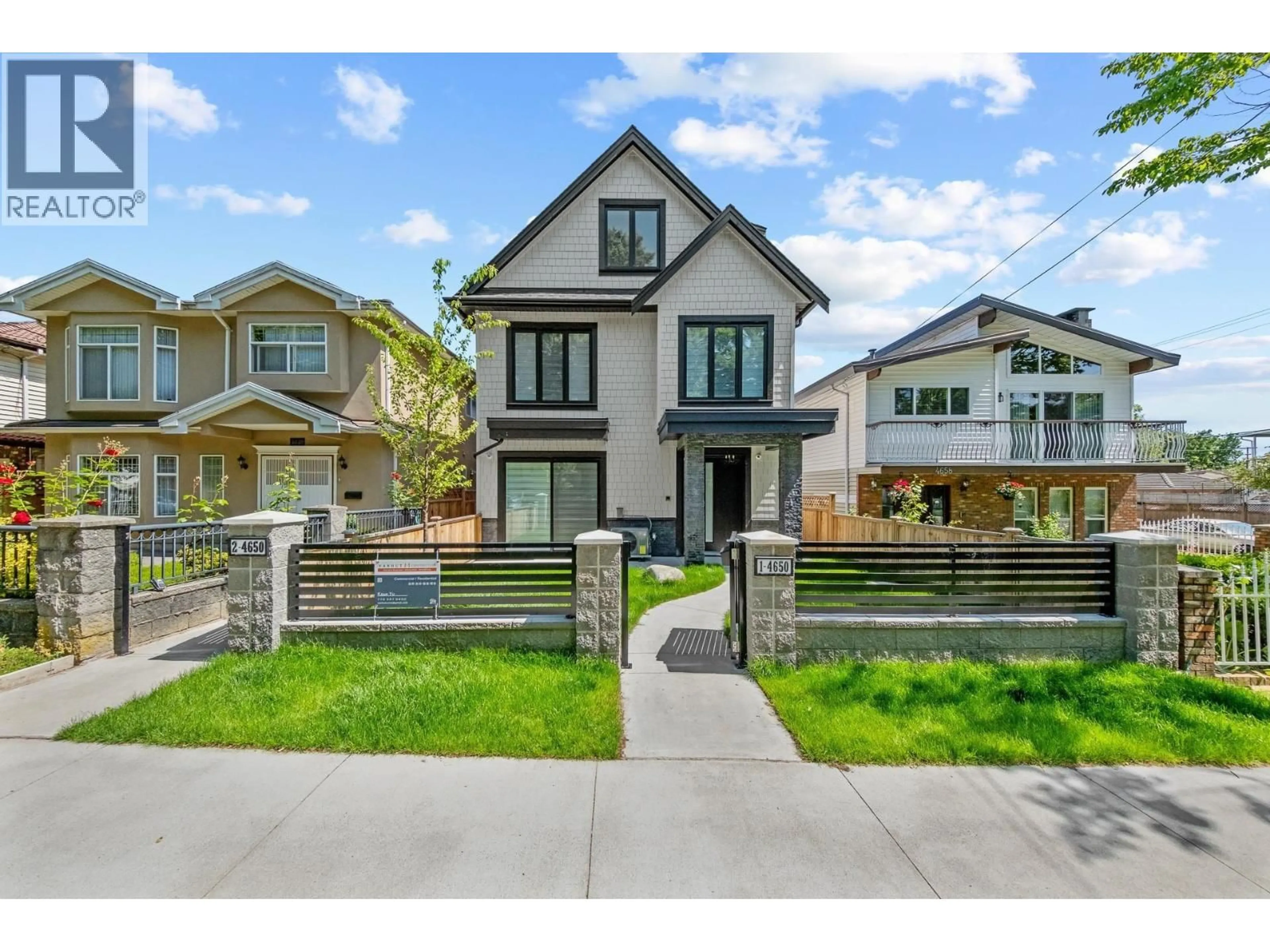 Home with brick exterior material, street for 1 - 4650 GOTHARD STREET, Vancouver British Columbia V5R3K7