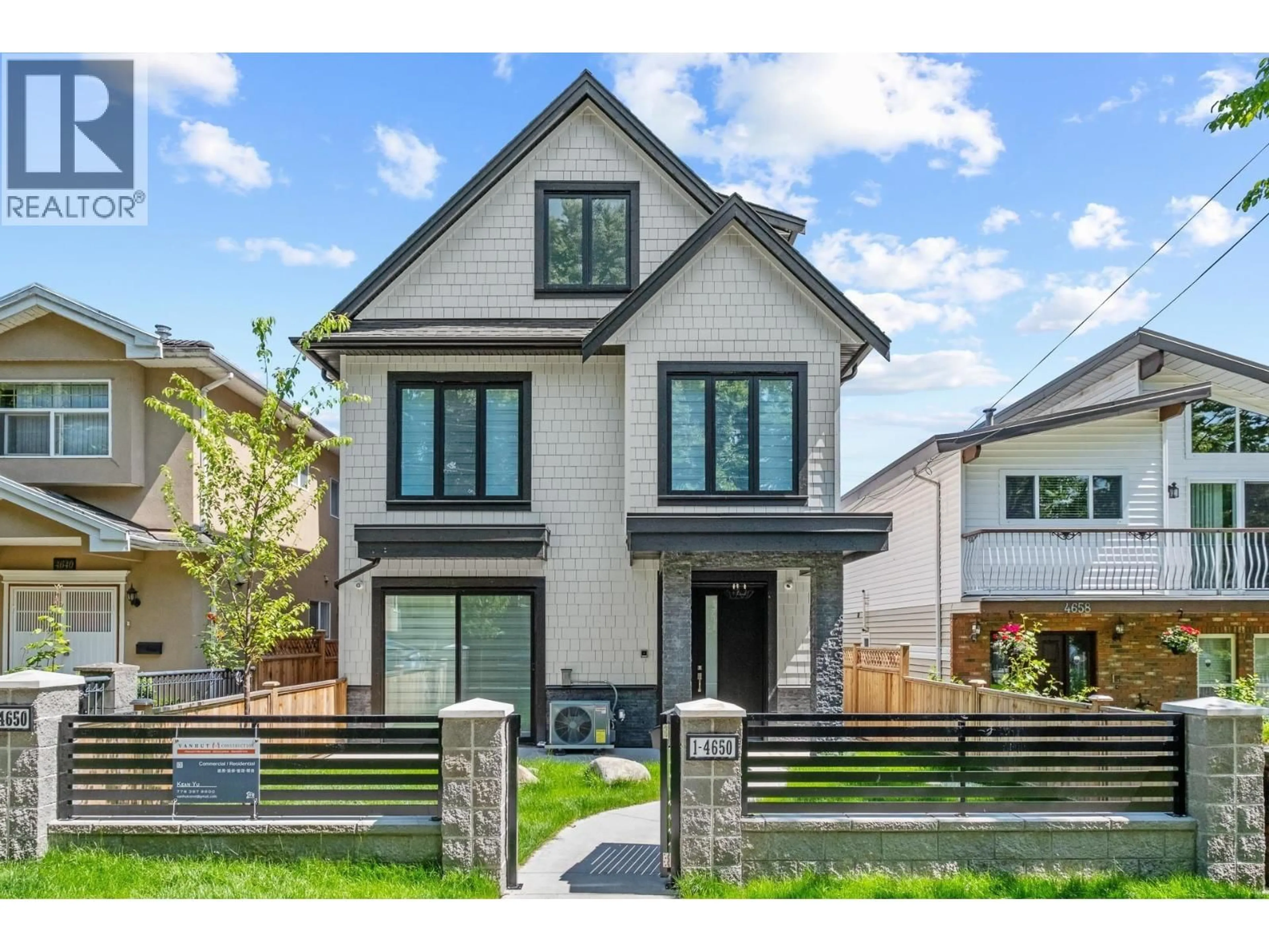 Home with brick exterior material, street for 1 - 4650 GOTHARD STREET, Vancouver British Columbia V5R3K7