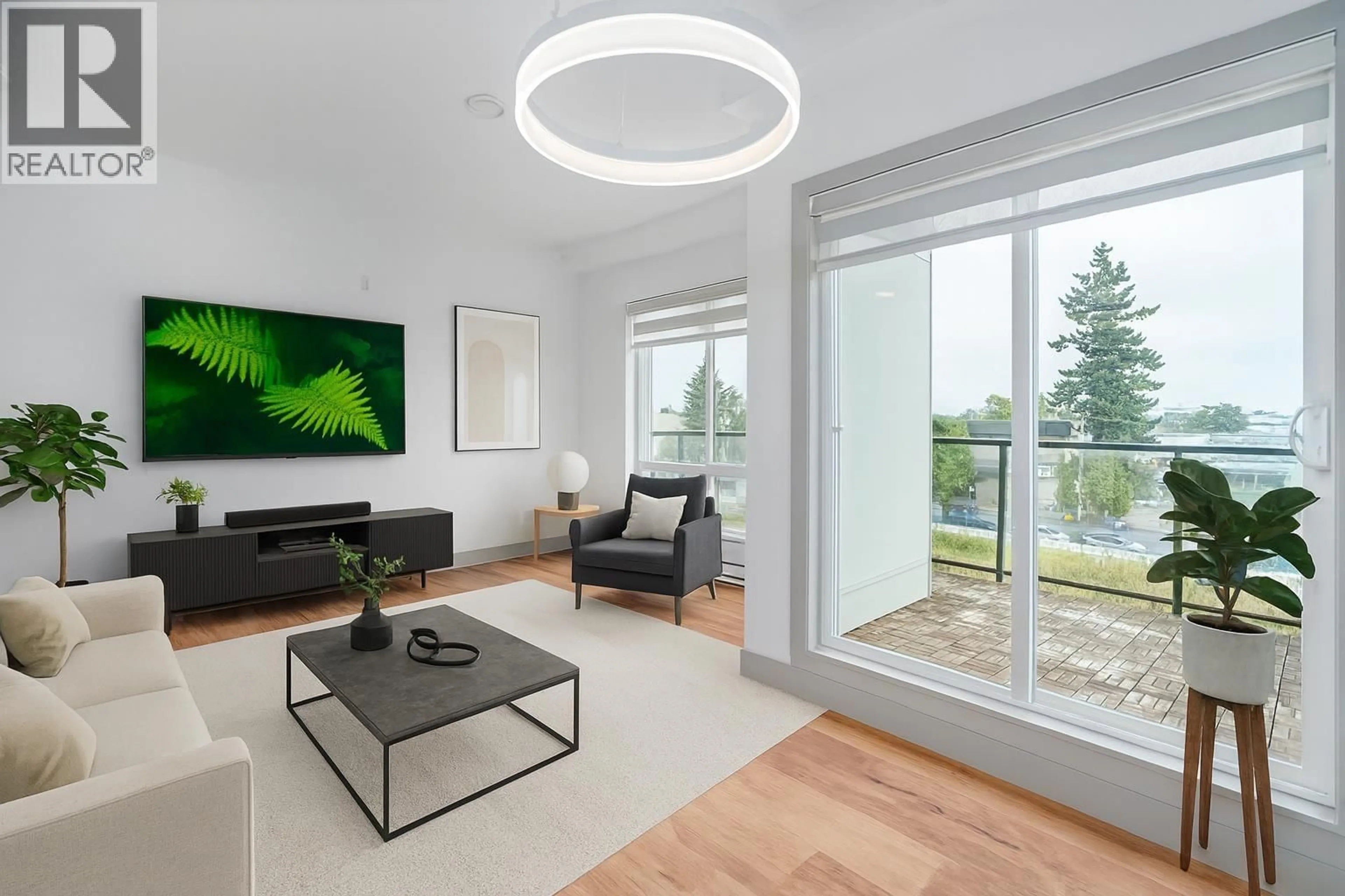 Living room with furniture, unknown for 411 - 6968 ROYAL OAK AVENUE, Burnaby British Columbia V5J4J3