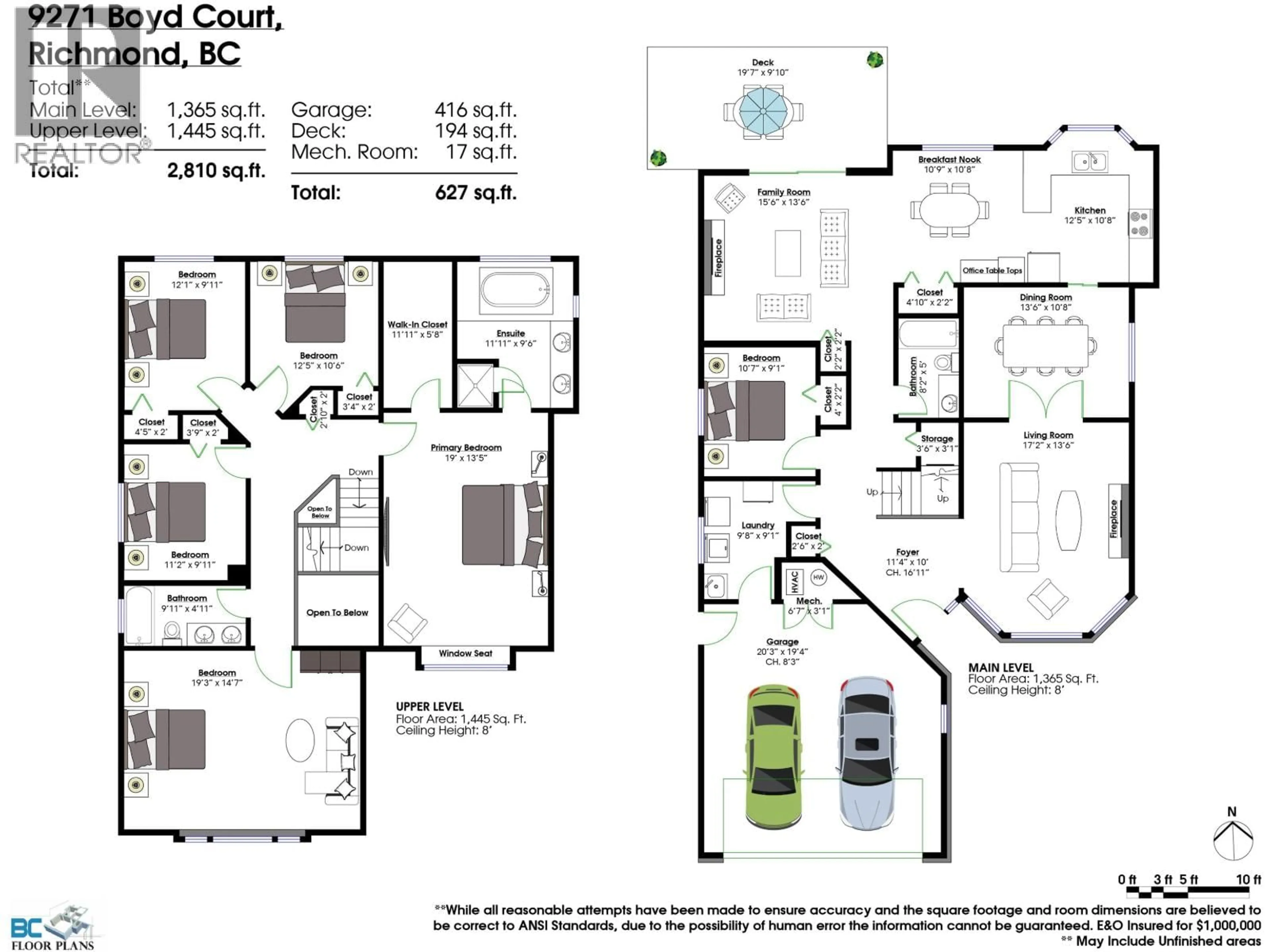Floor plan for 9271 BOYD COURT, Richmond British Columbia V6Y3N9
