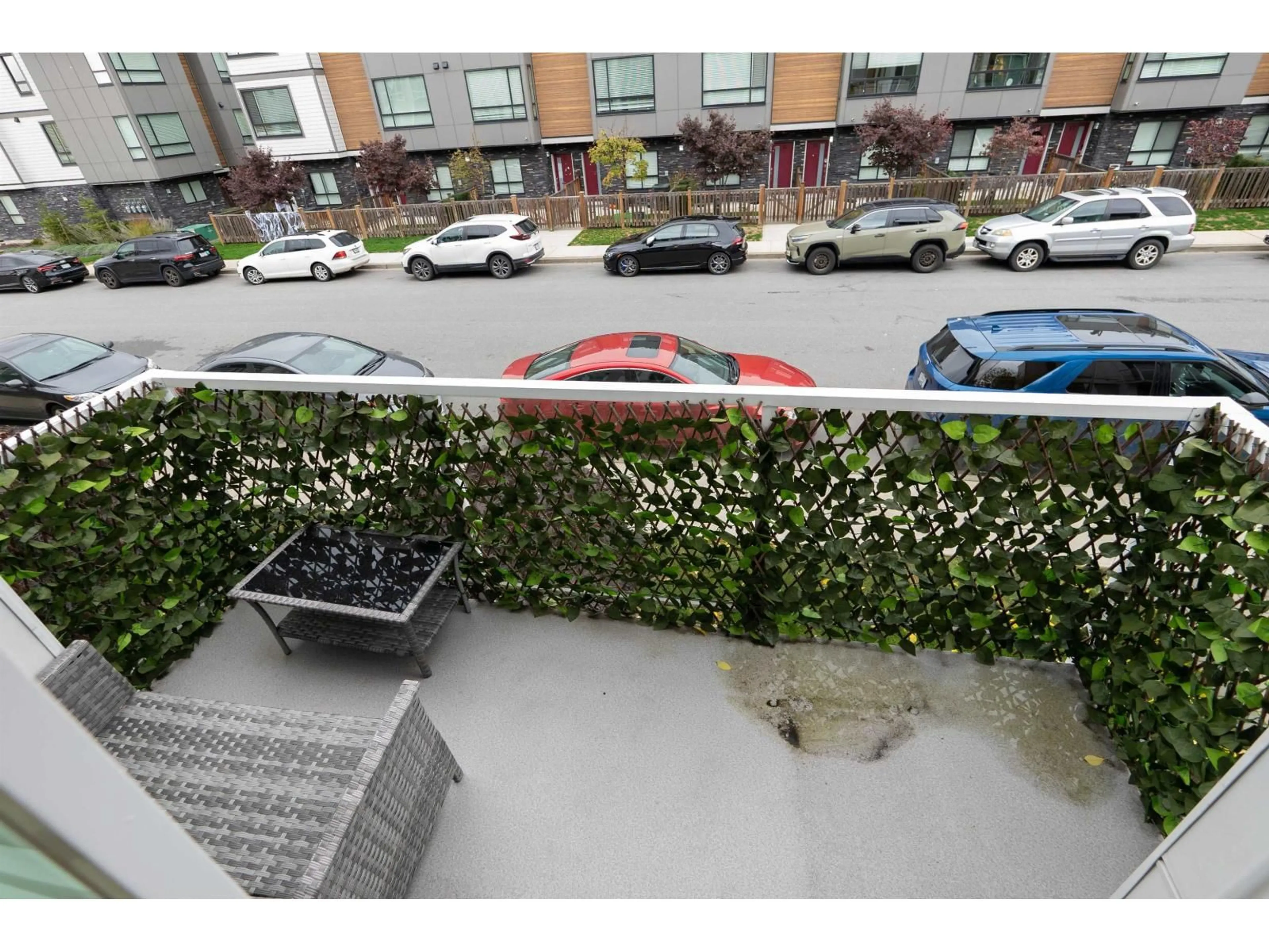 Patio, city buildings view from balcony for 6 - 19628 55A, Langley British Columbia V3A0M6