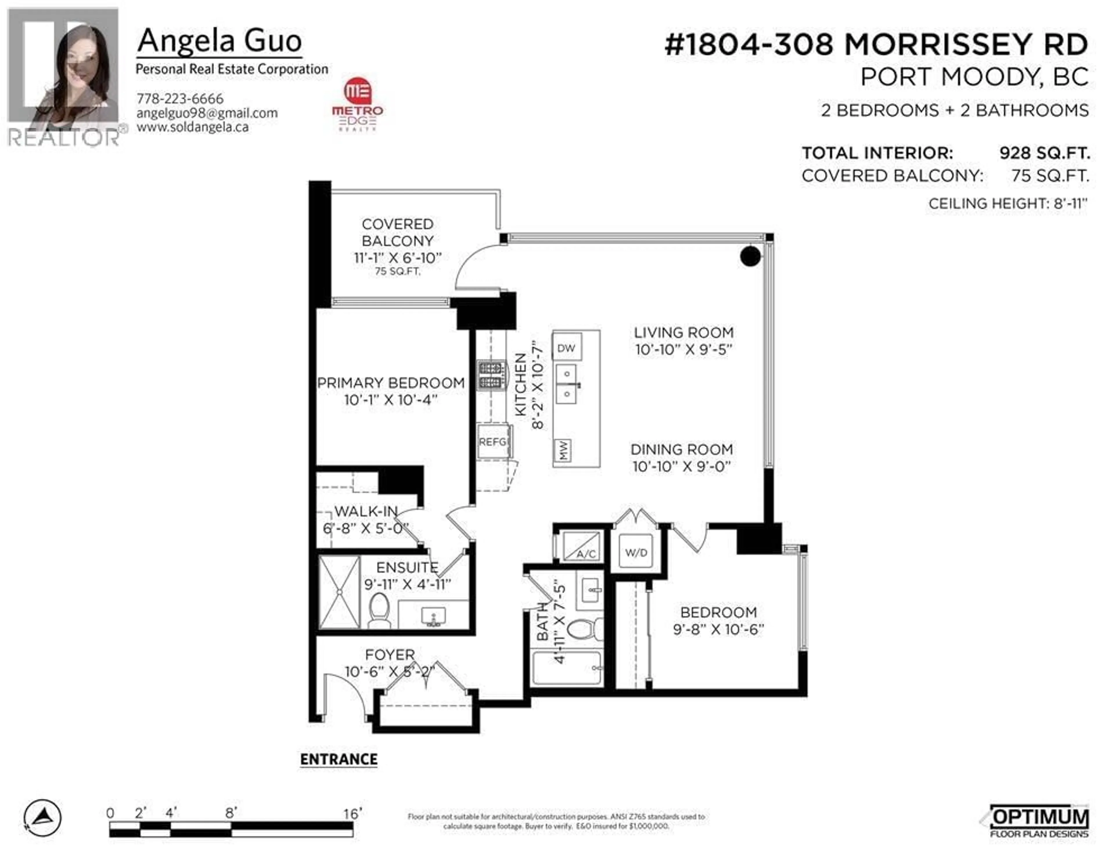 Floor plan for 1804 - 308 MORRISSEY ROAD, Port Moody British Columbia V3H0M2