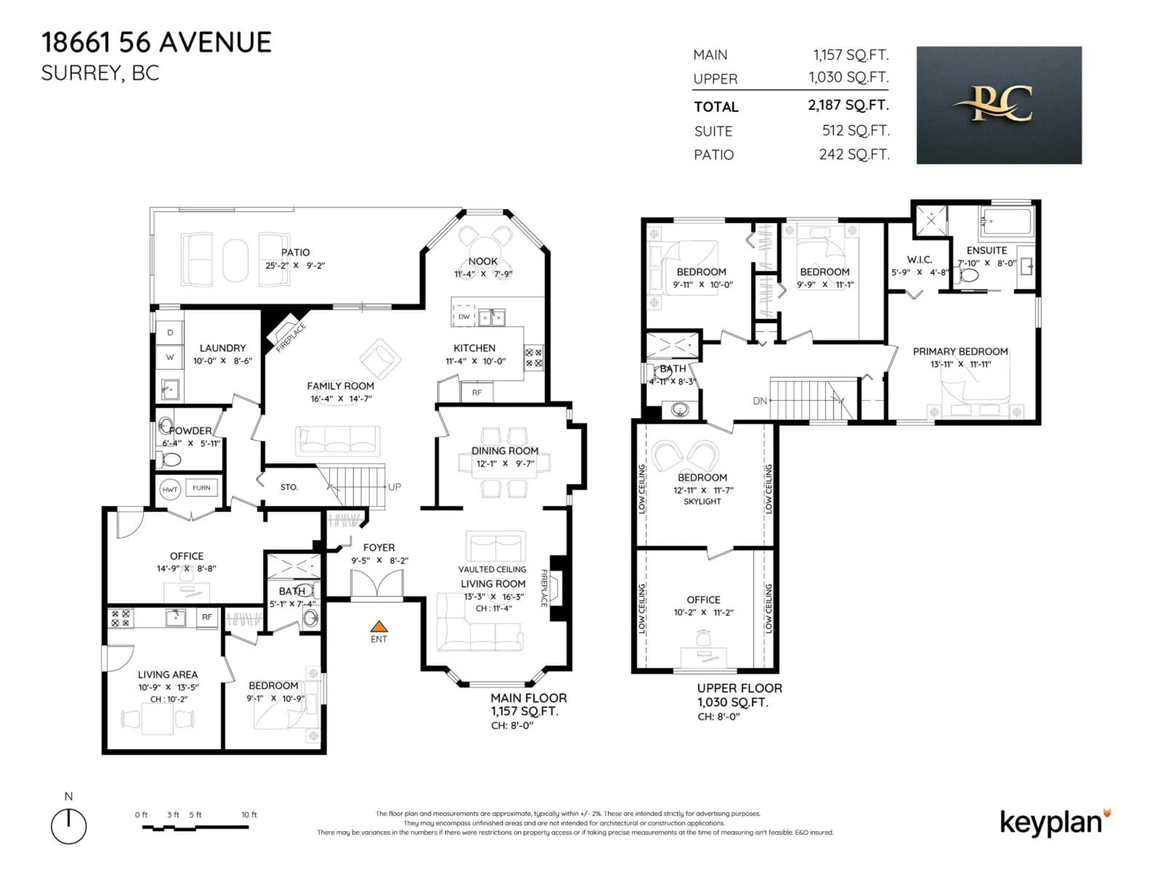 Floor plan for 18661 56 AVENUE AVENUE, Surrey British Columbia V3S7Y2