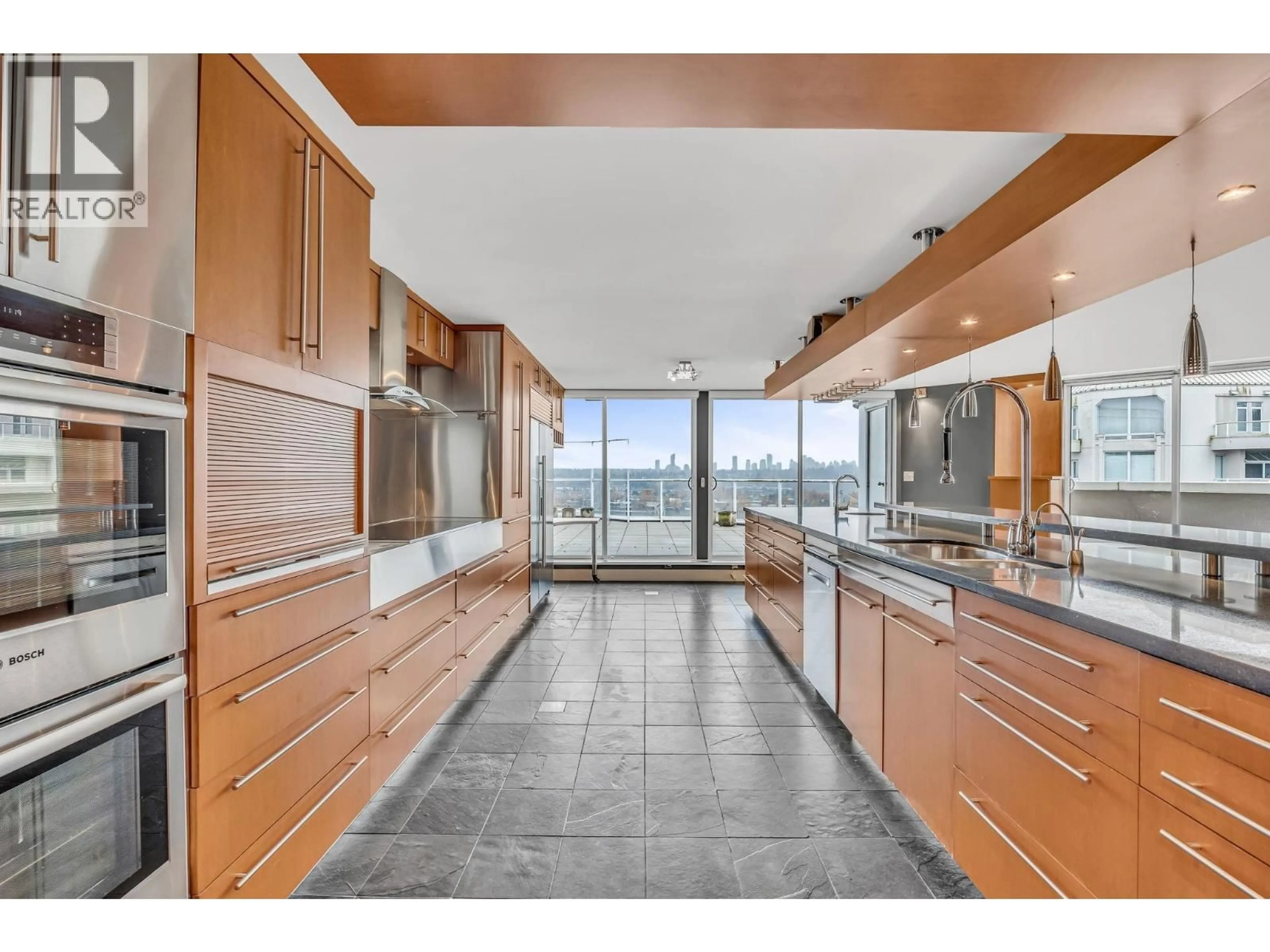 Open concept kitchen, ceramic/tile floor for 1801 - 71 JAMIESON COURT, New Westminster British Columbia V3L5R4