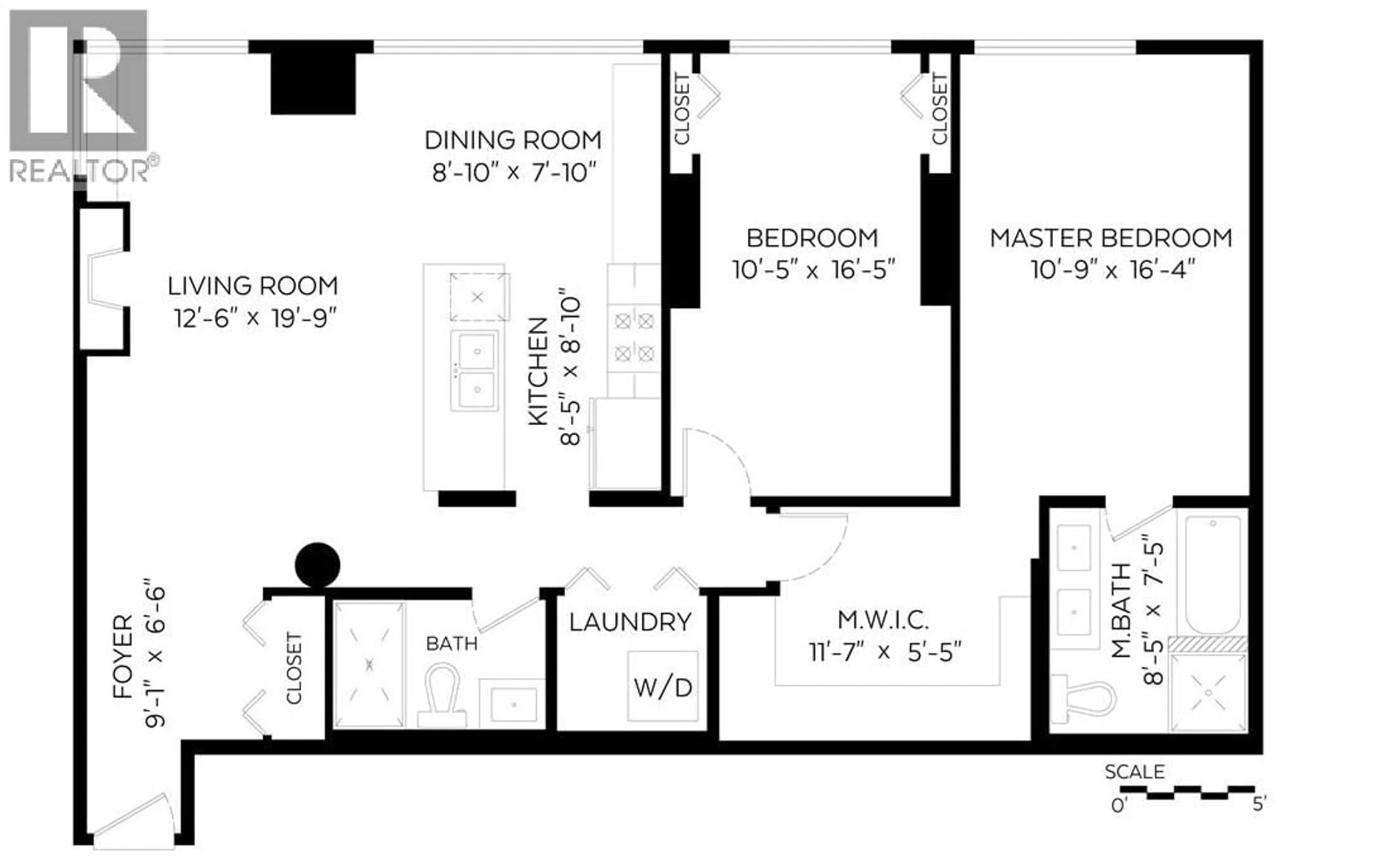 Floor plan for 1110 - 1500 HORNBY STREET, Vancouver British Columbia V6Z2R1