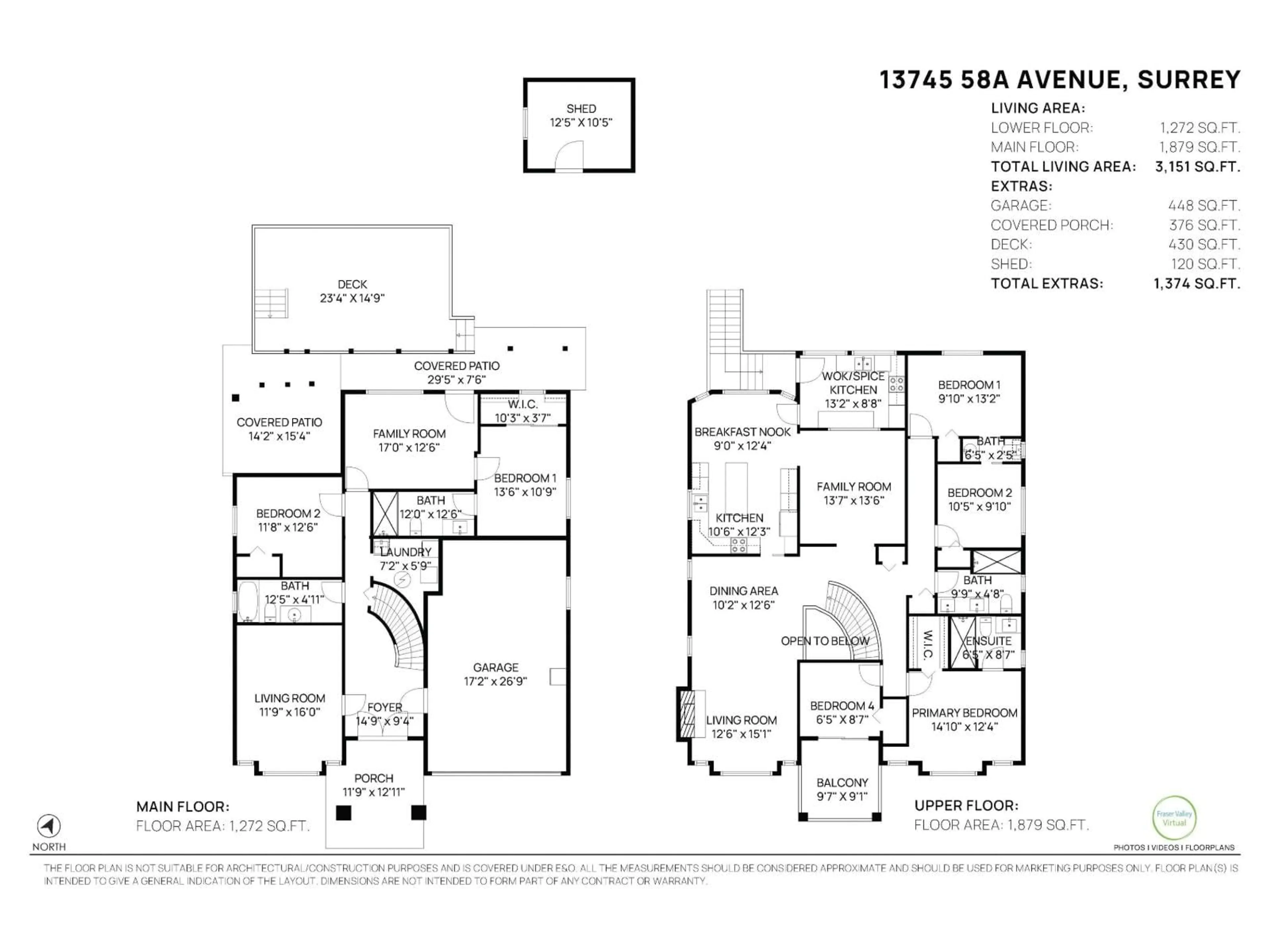 Floor plan for 13745 58A AVENUE, Surrey British Columbia V3X3J1
