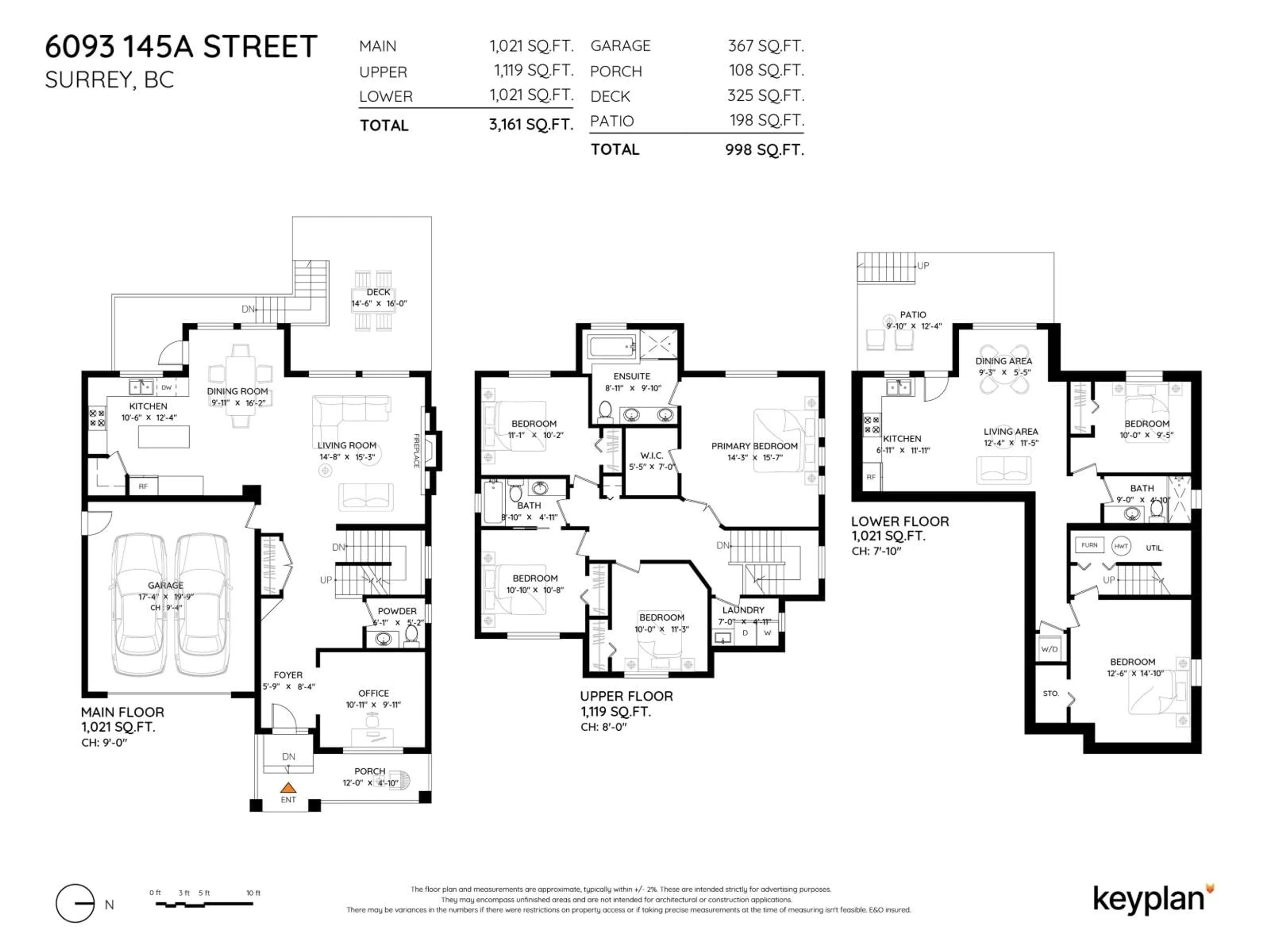 Floor plan for 6093 145A STREET, Surrey British Columbia V3S4R6