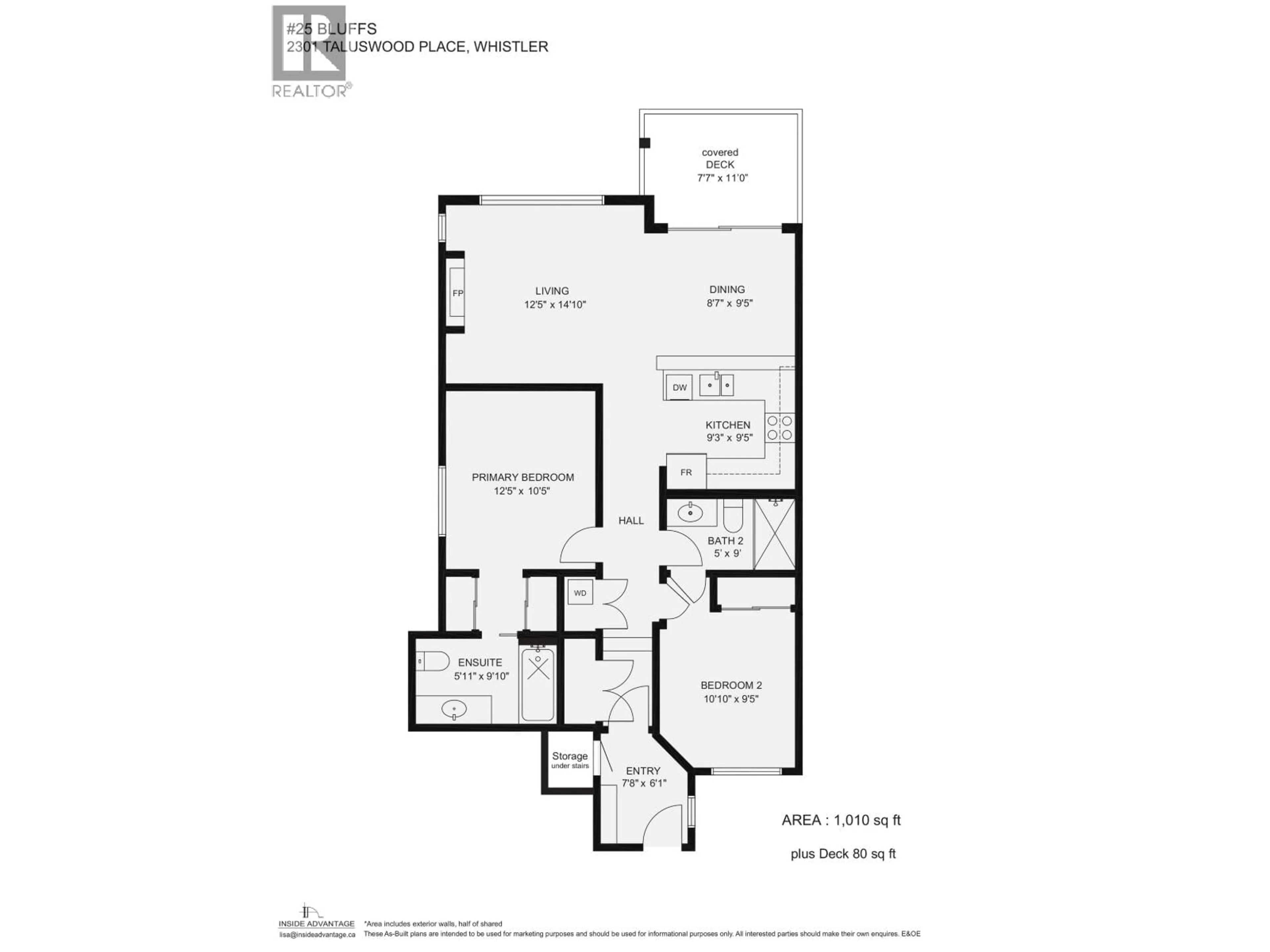 Floor plan for 25 - 2301 TALUSWOOD PLACE, Whistler British Columbia V8E0P8