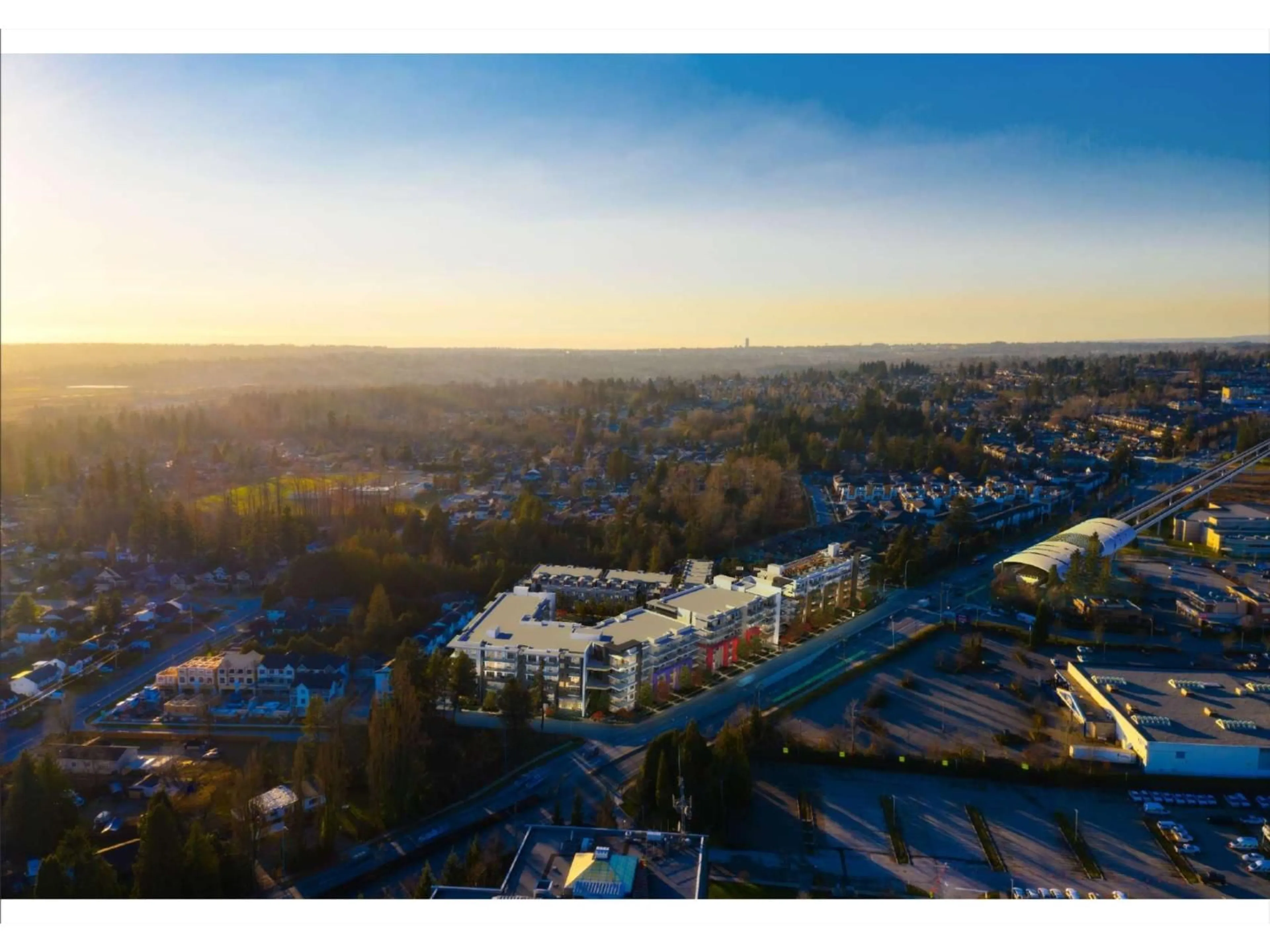 A pic from outside/outdoor area/front of a property/back of a property/a pic from drone, city buildings view from balcony for 401 - 8158 166, Surrey British Columbia V0V0V0