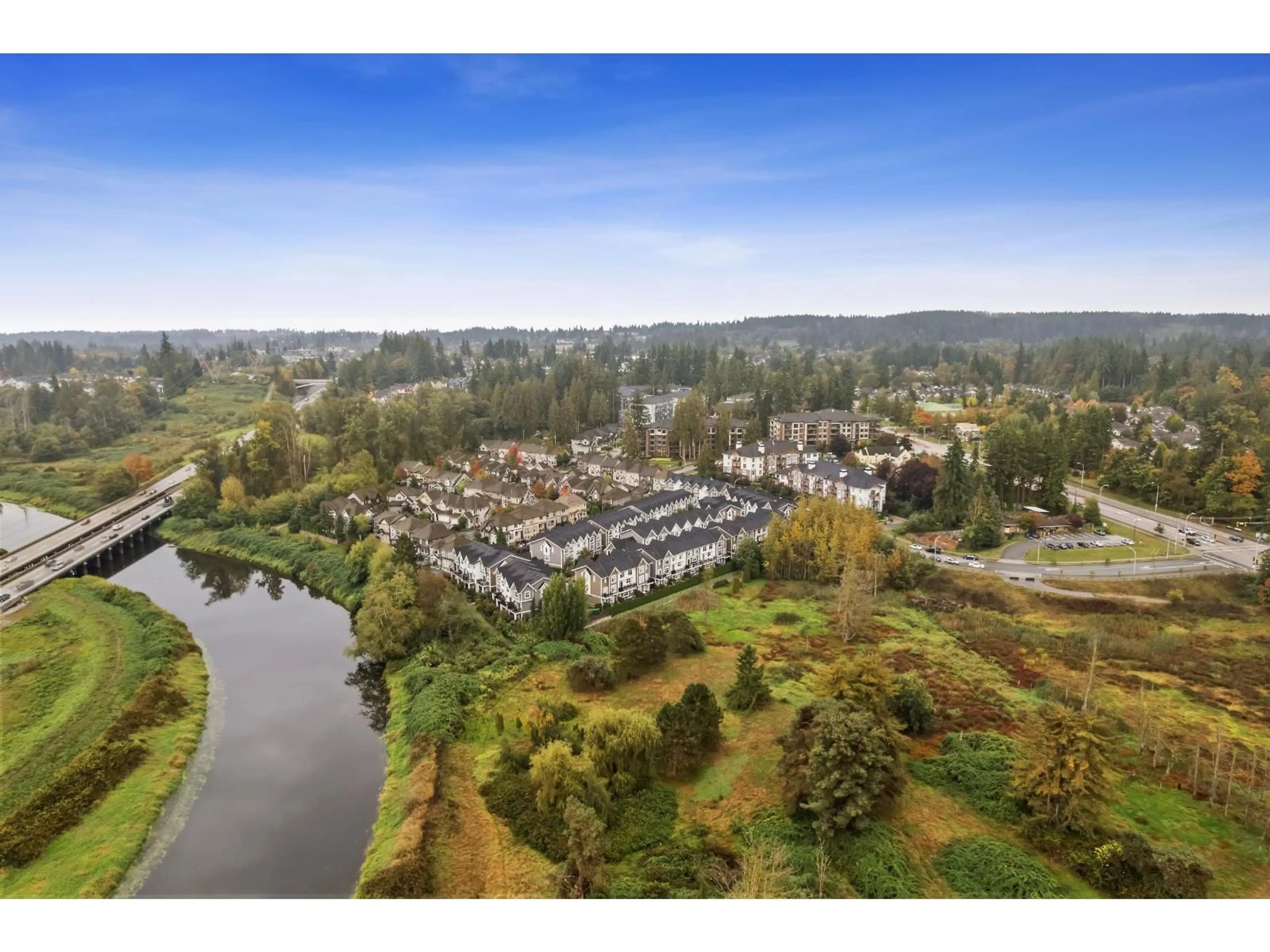 A pic from outside/outdoor area/front of a property/back of a property/a pic from drone, water/lake/river/ocean view for 9 - 14541 WINTER CRESCENT CRESCENT, Surrey British Columbia V4P0G5