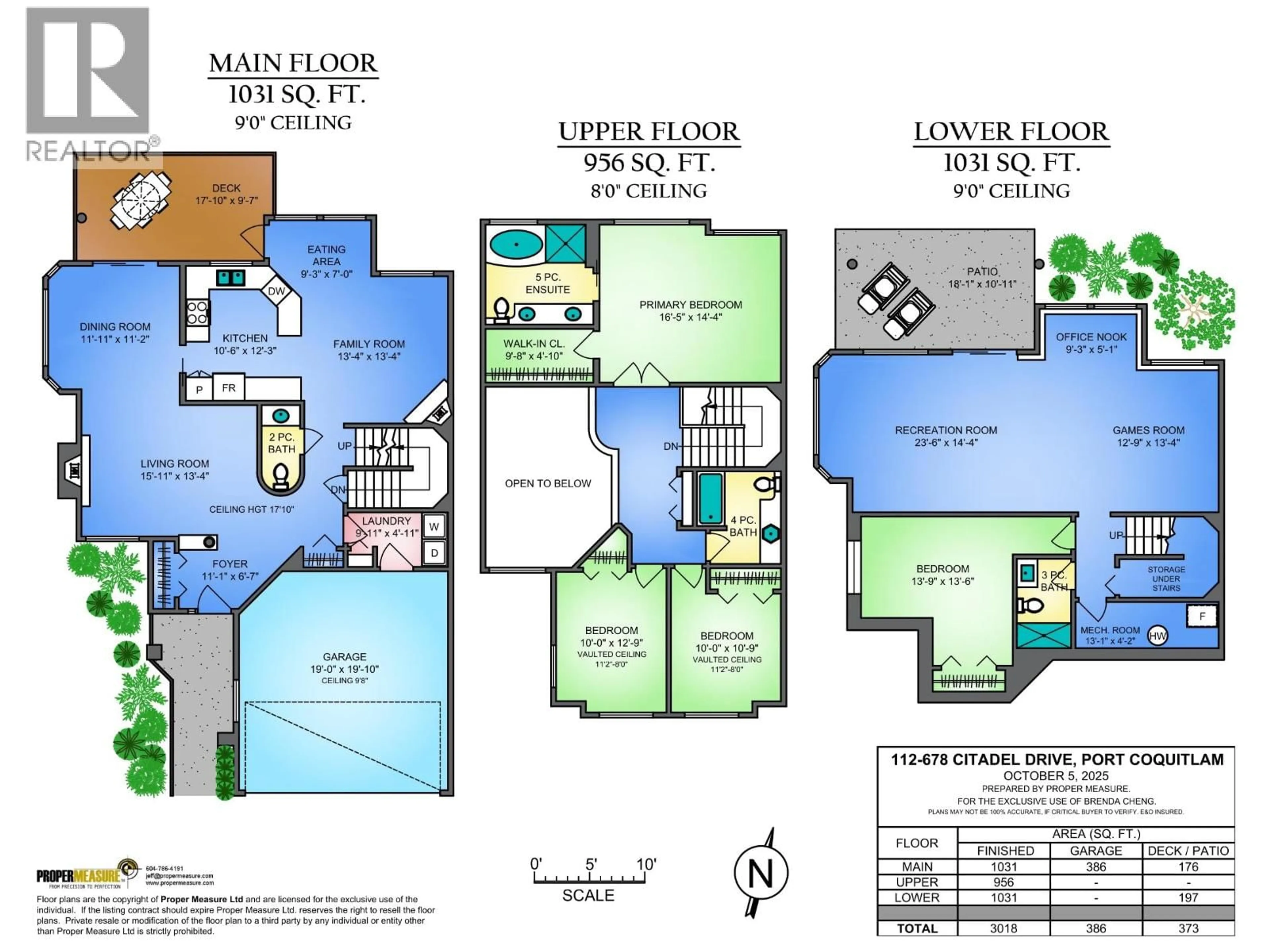 Floor plan for 112 - 678 CITADEL DRIVE, Port Coquitlam British Columbia V3C6M7