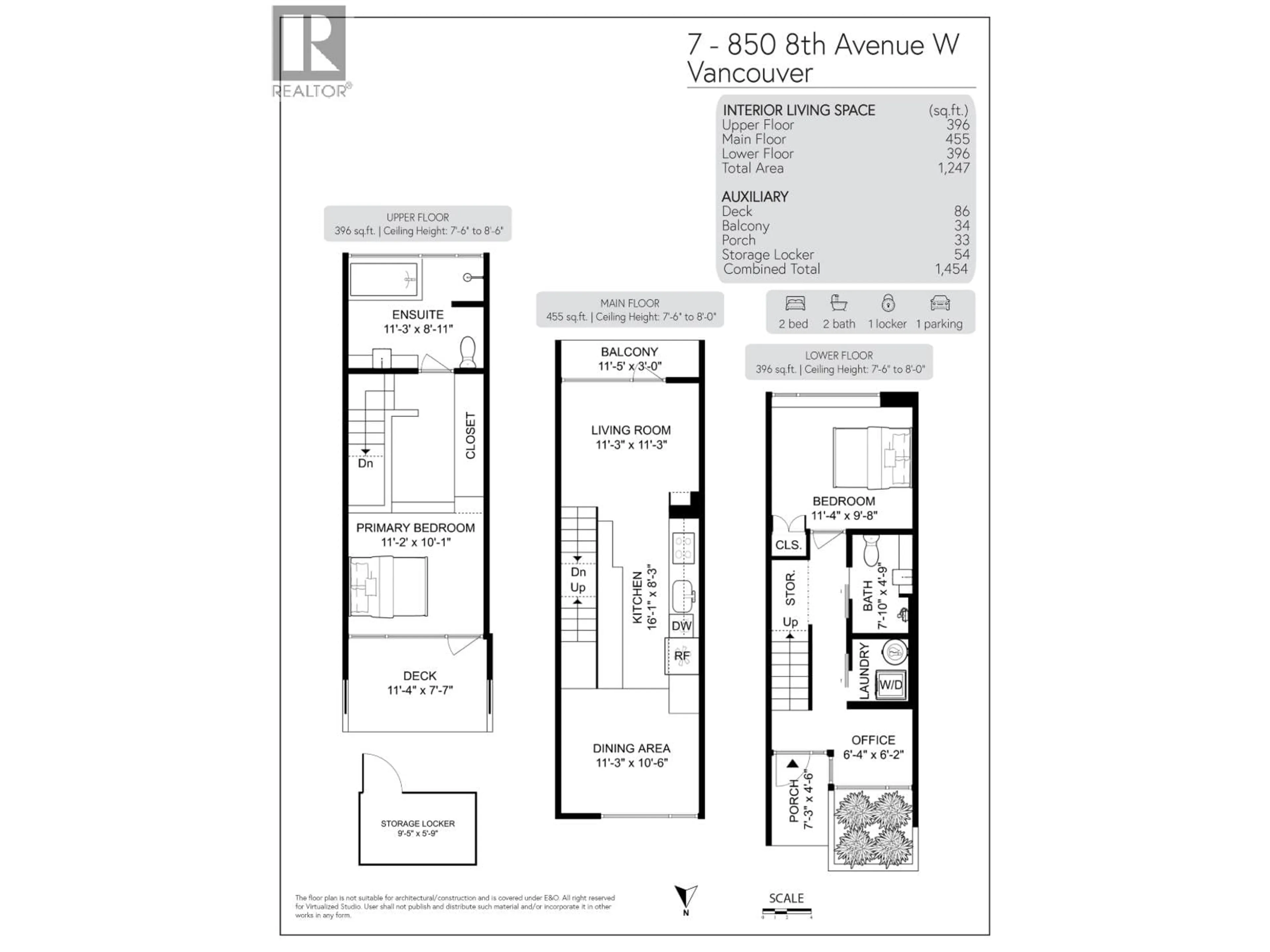 Floor plan for 7 - 850 W 8TH AVENUE, Vancouver British Columbia V5Z1E2