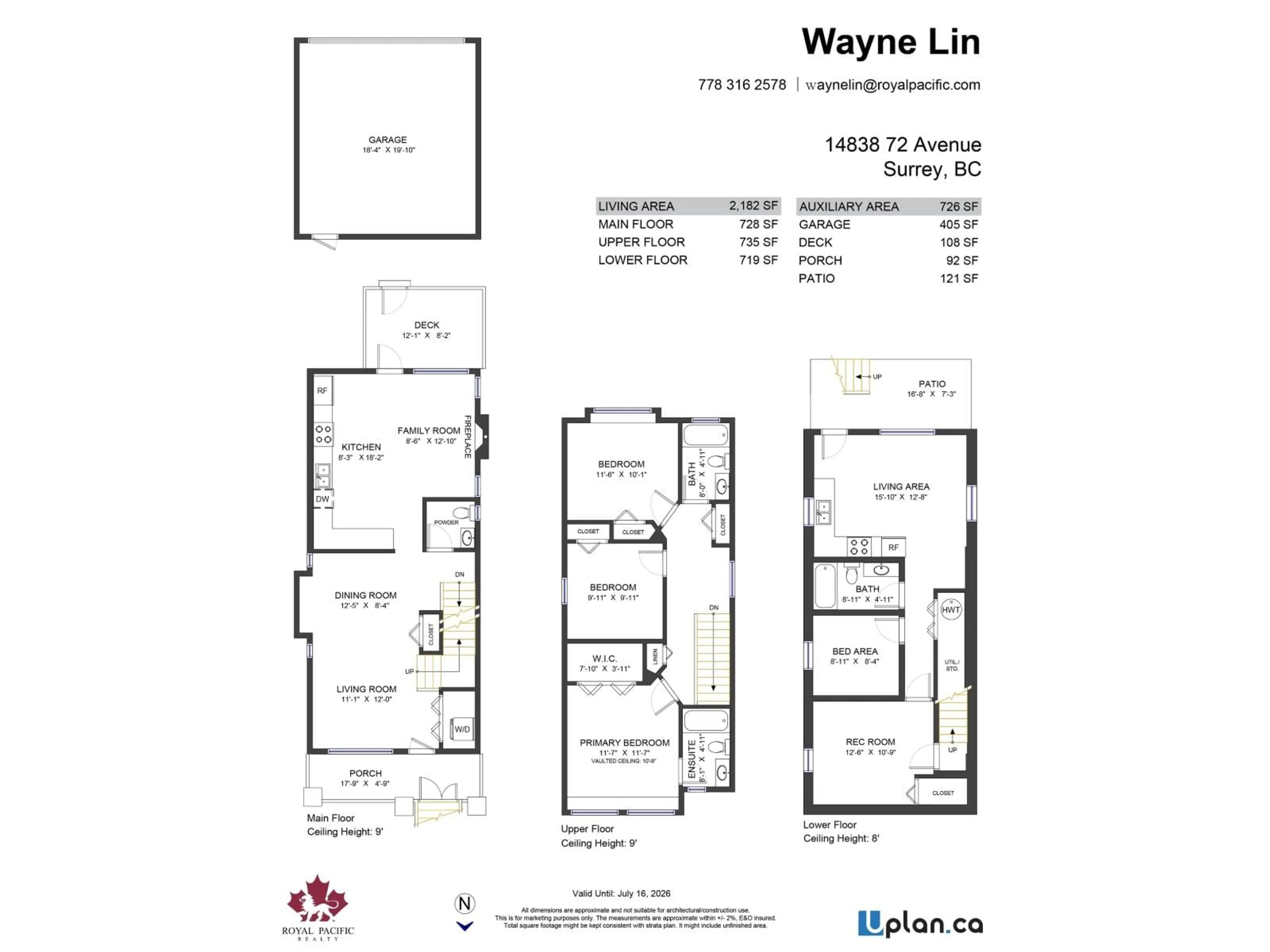 Floor plan for 14838 72 AVENUE, Surrey British Columbia V3S2G1