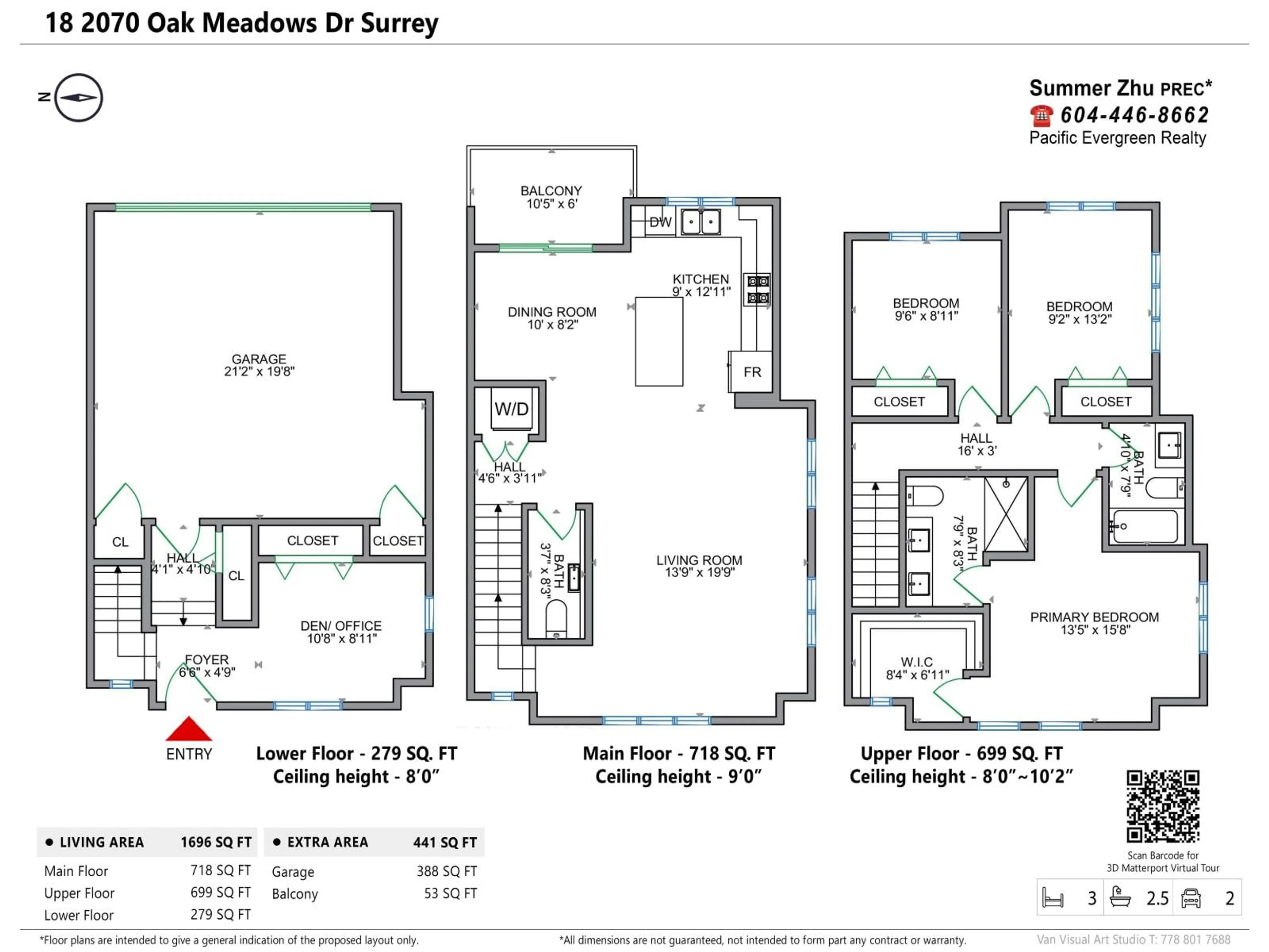 Floor plan for 18 - 2070 OAK MEADOWS DRIVE, Surrey British Columbia V3Z1J1