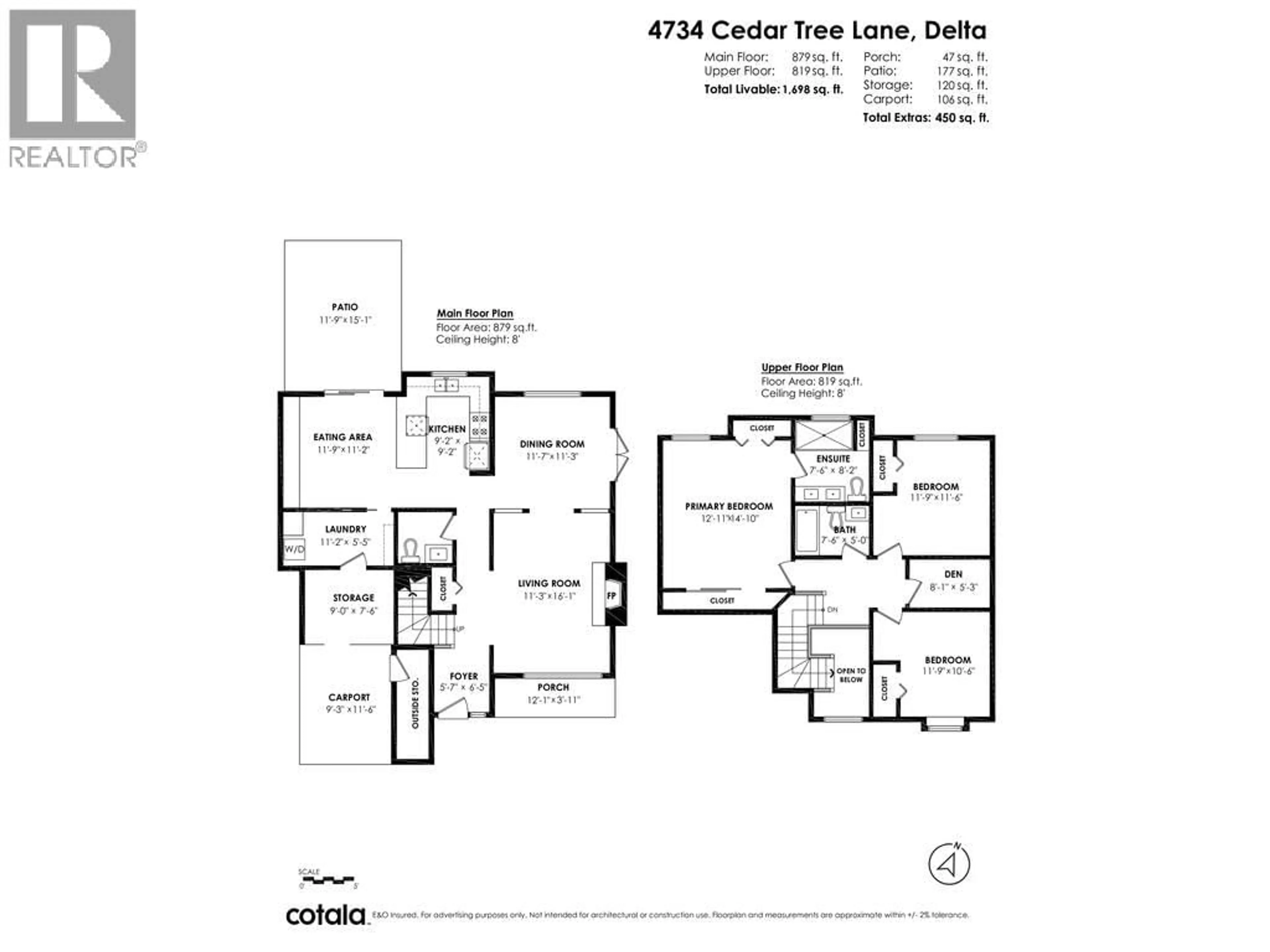Floor plan for 4734 CEDAR TREE LANE, Ladner British Columbia V4K4G6