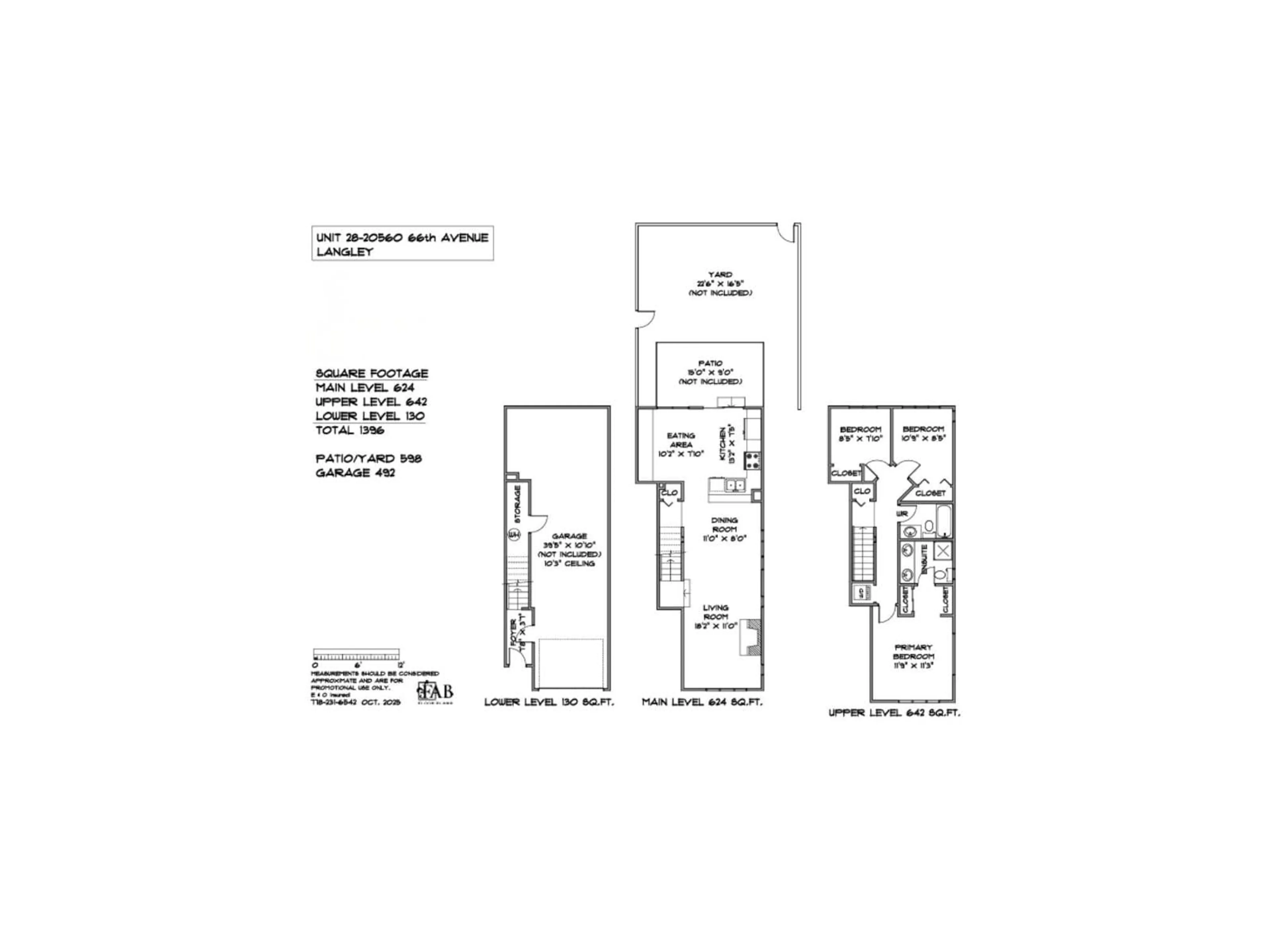 Floor plan for 28 - 20560 66, Langley British Columbia V2Y2Y8