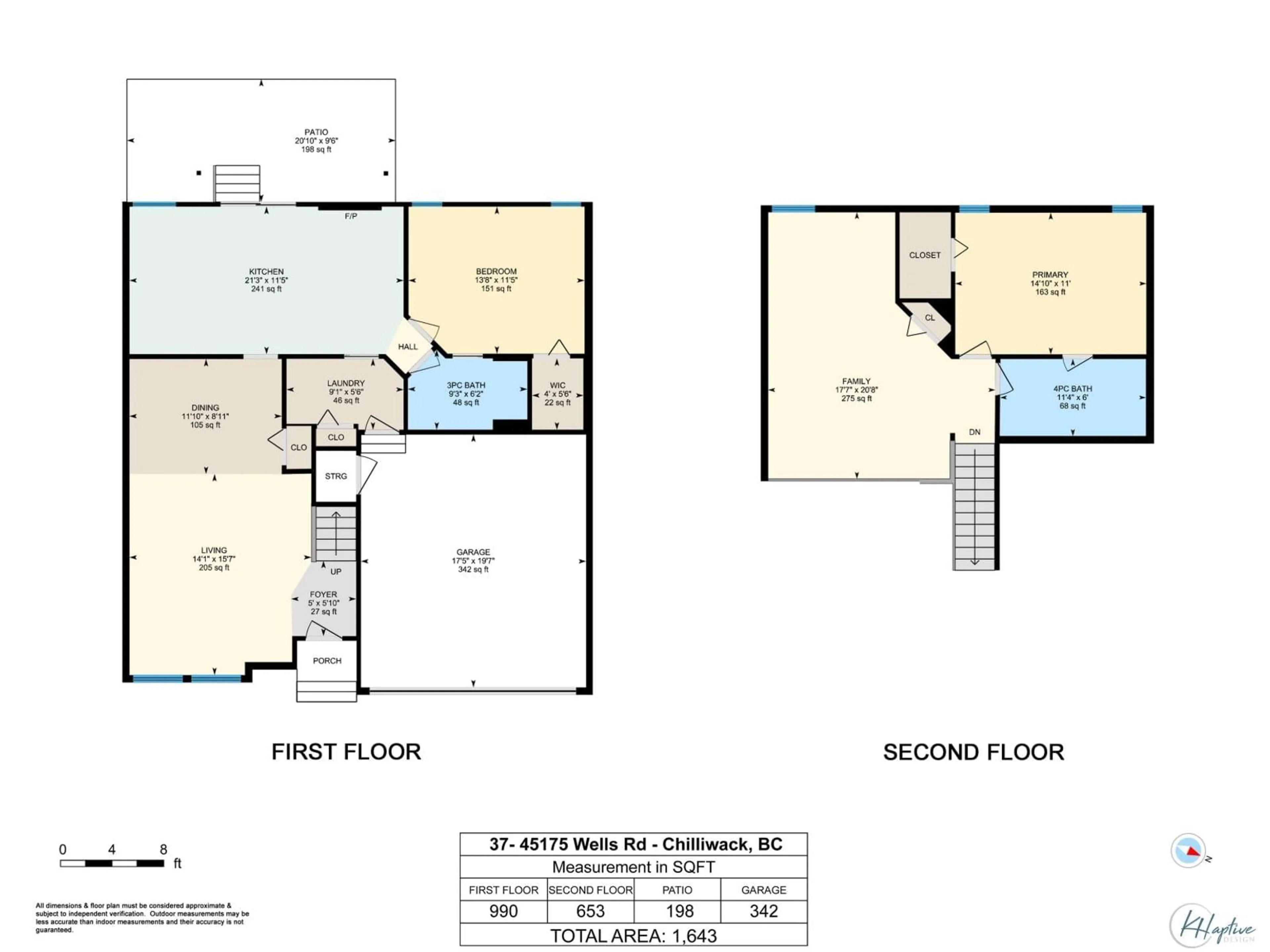 Floor plan for 37 - 45175 WELLS ROAD, Chilliwack British Columbia V2R3K7