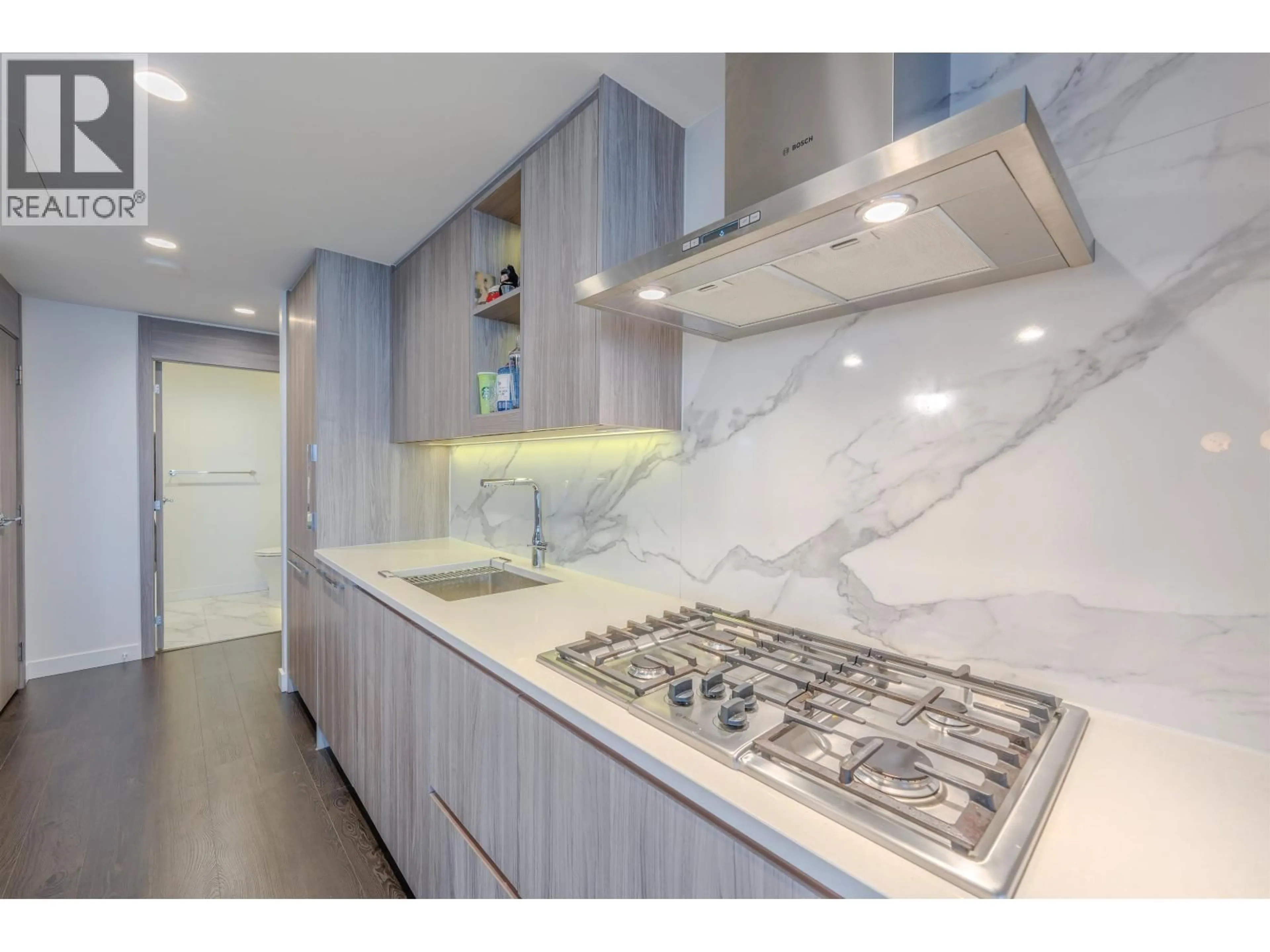 Contemporary kitchen, ceramic/tile floor for 1602 - 4890 LOUGHEED HIGHWAY, Burnaby British Columbia V5C0N2