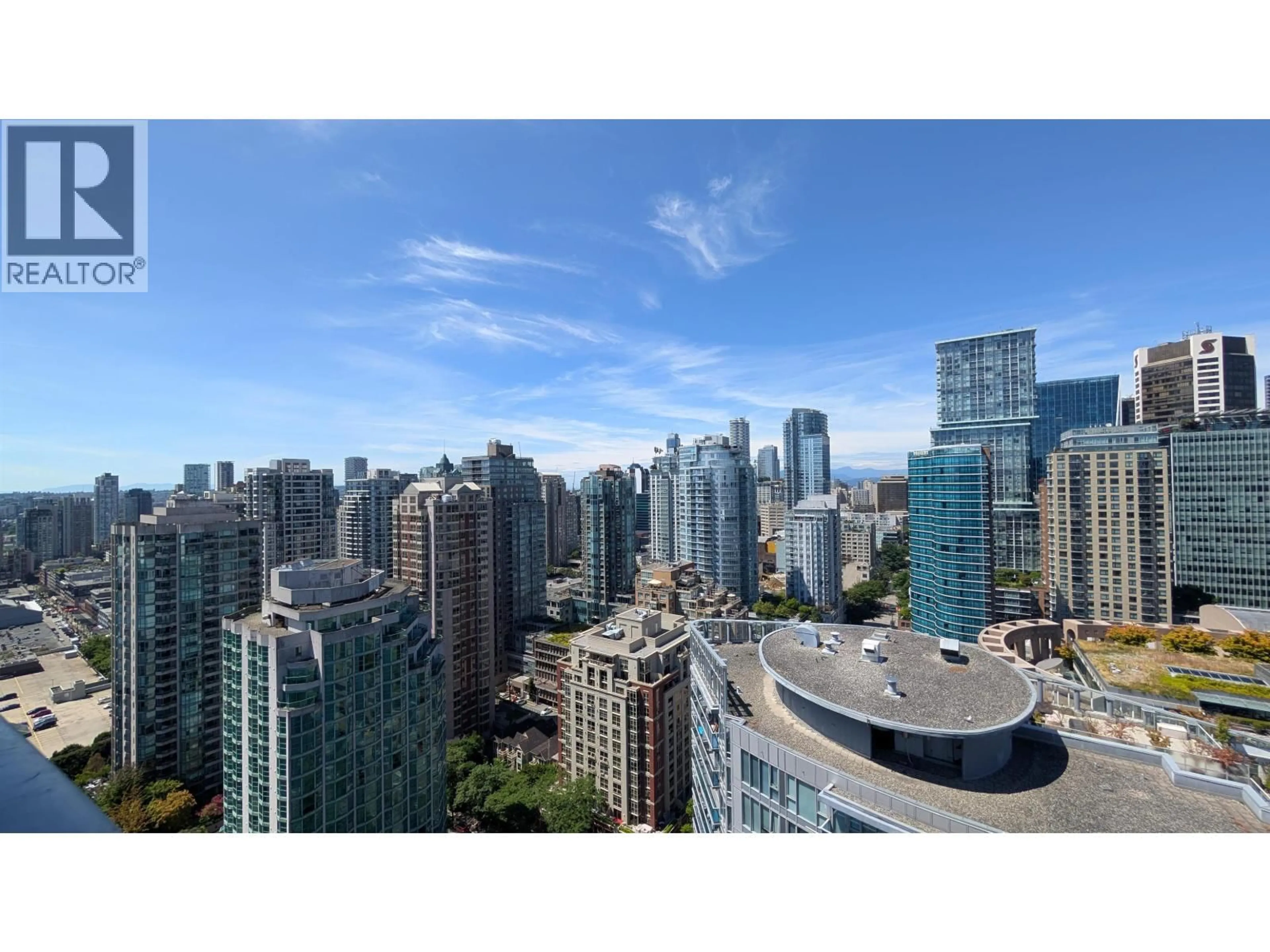A pic from outside/outdoor area/front of a property/back of a property/a pic from drone, city buildings view from balcony for 3301 - 233 ROBSON STREET, Vancouver British Columbia V6B0E8