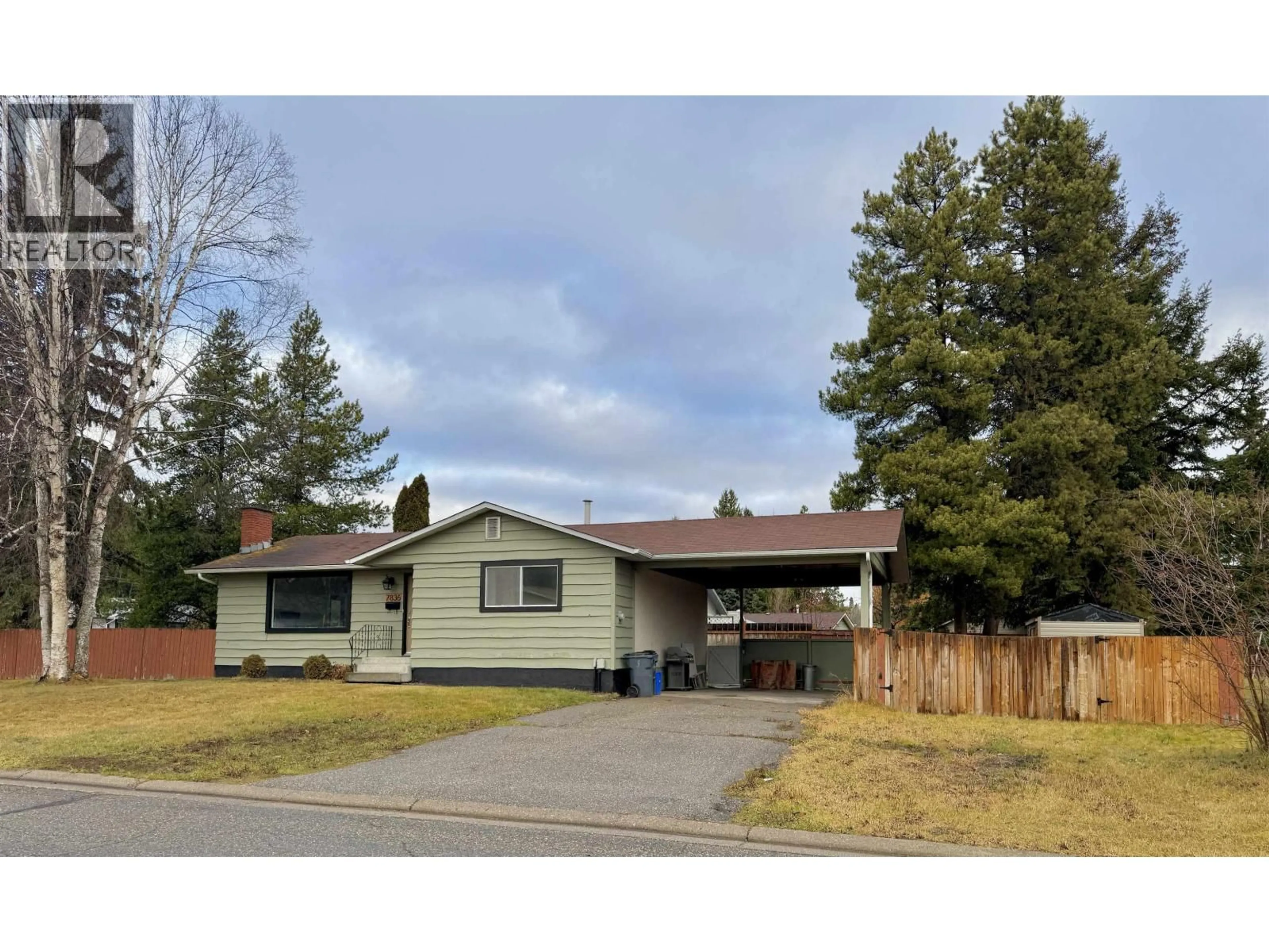 Home with vinyl exterior material, street for 7836 PIEDMONT CRESCENT, Prince George British Columbia V2N3H9