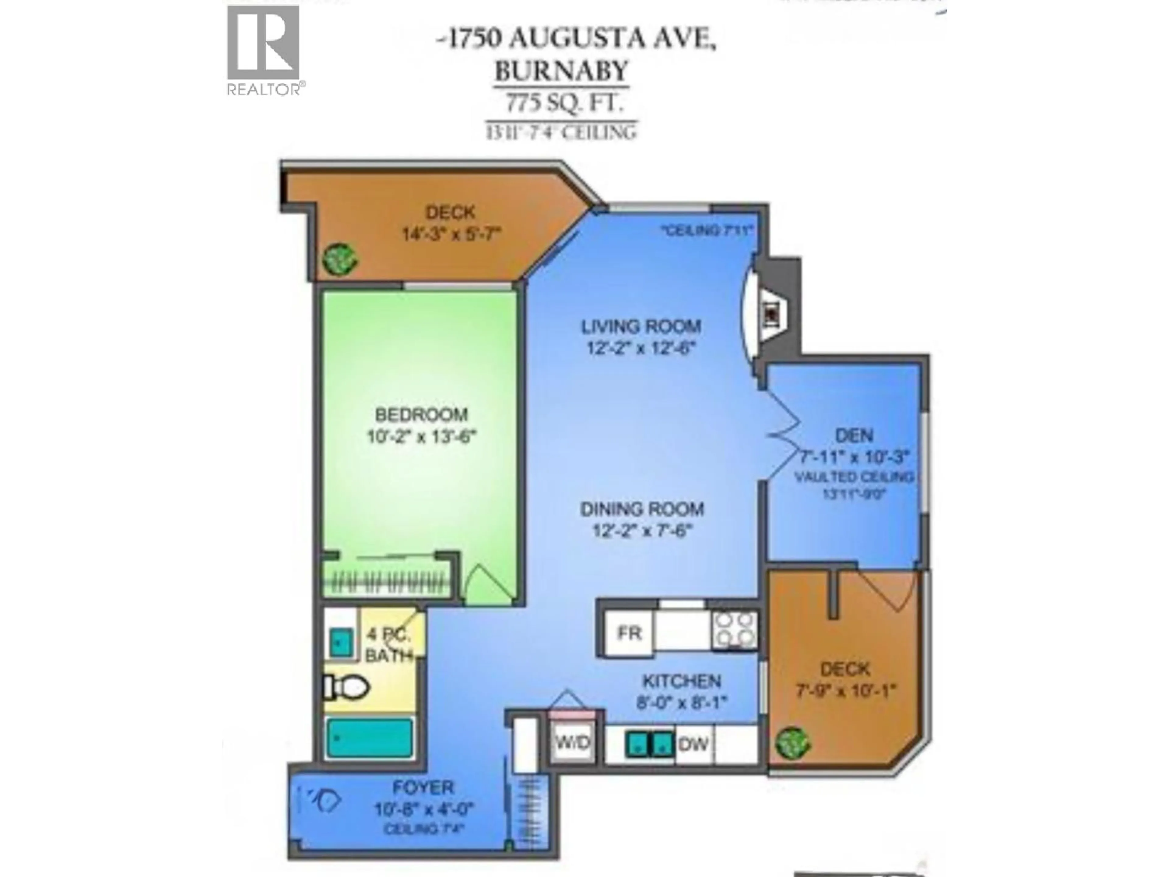 Floor plan for 202 - 1750 AUGUSTA AVENUE, Burnaby British Columbia V5A2V6