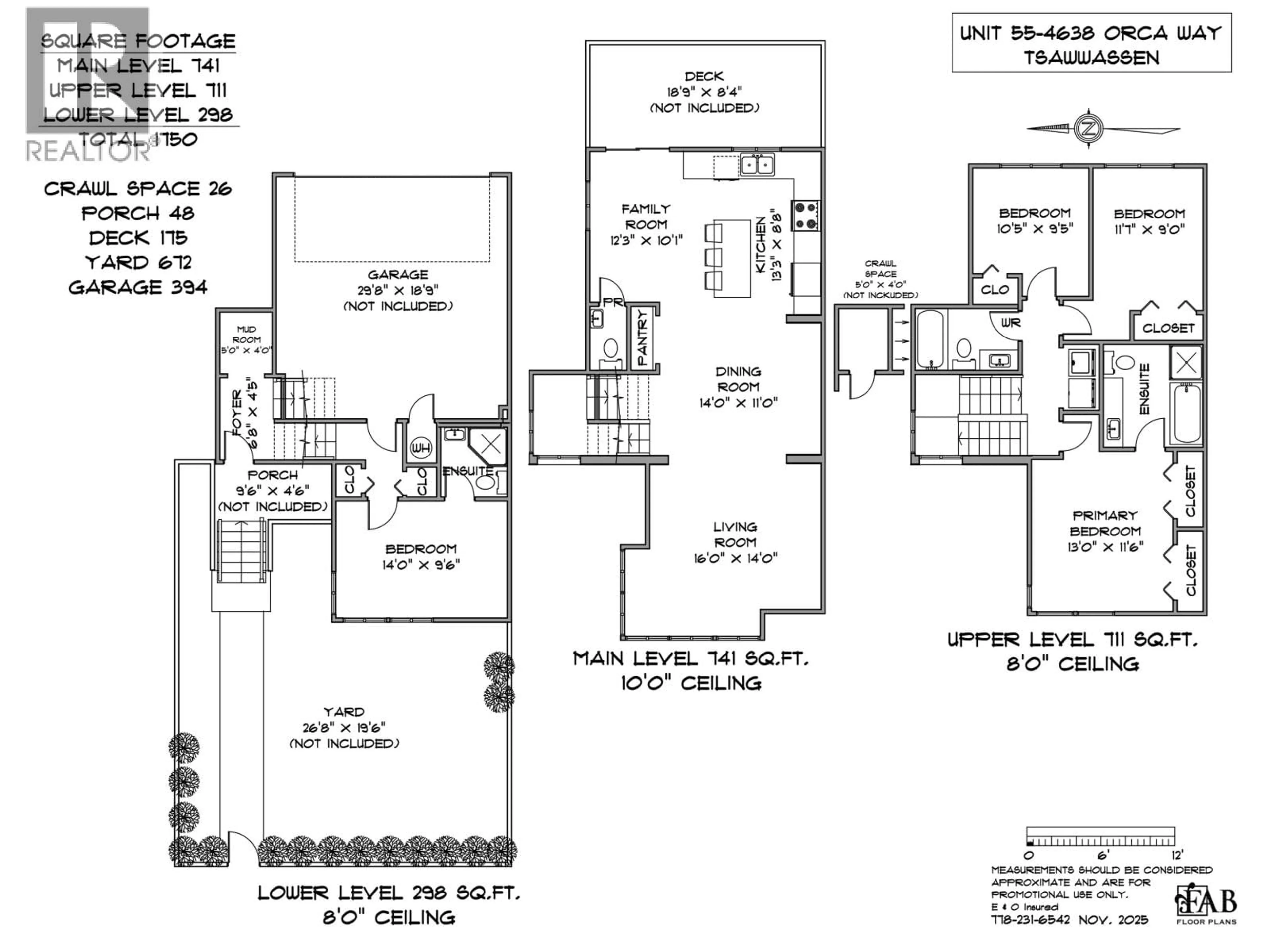 Floor plan for 55 - 4638 ORCA WAY, Tsawwassen British Columbia V4M0C2