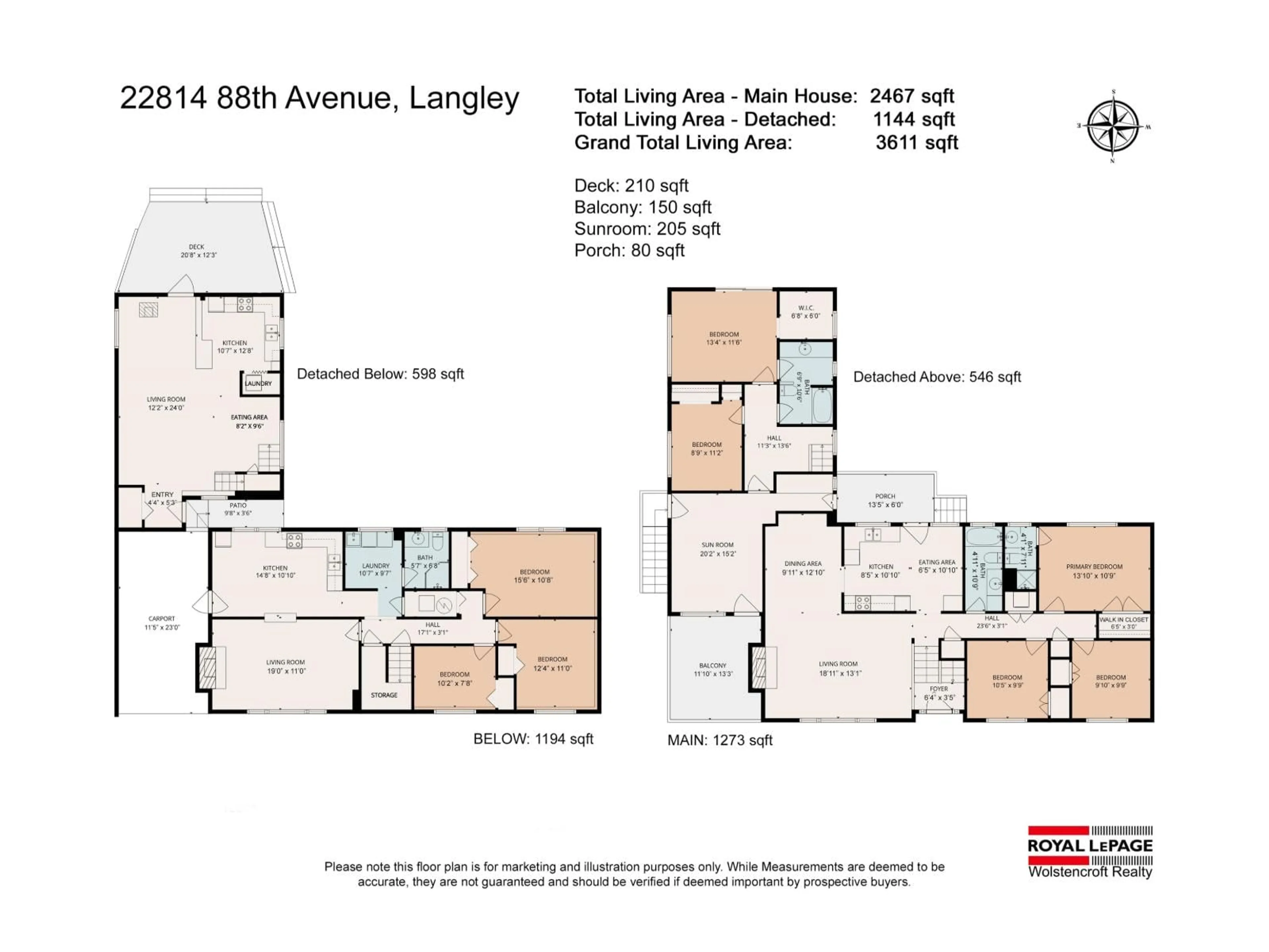 Floor plan for 22814 88, Langley British Columbia V1M2S3