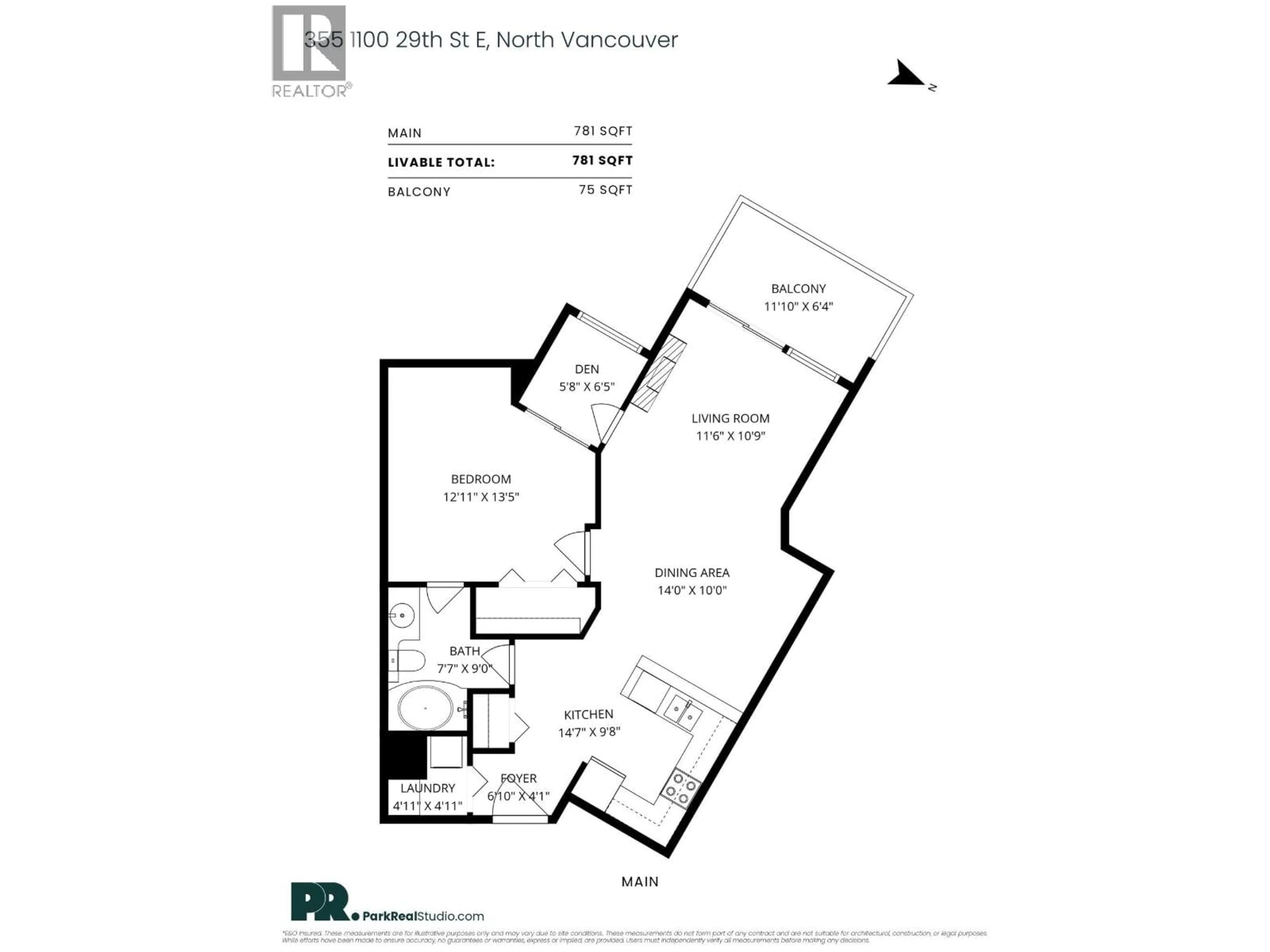 Floor plan for 355 - 1100 29TH STREET, North Vancouver British Columbia V7K3E4