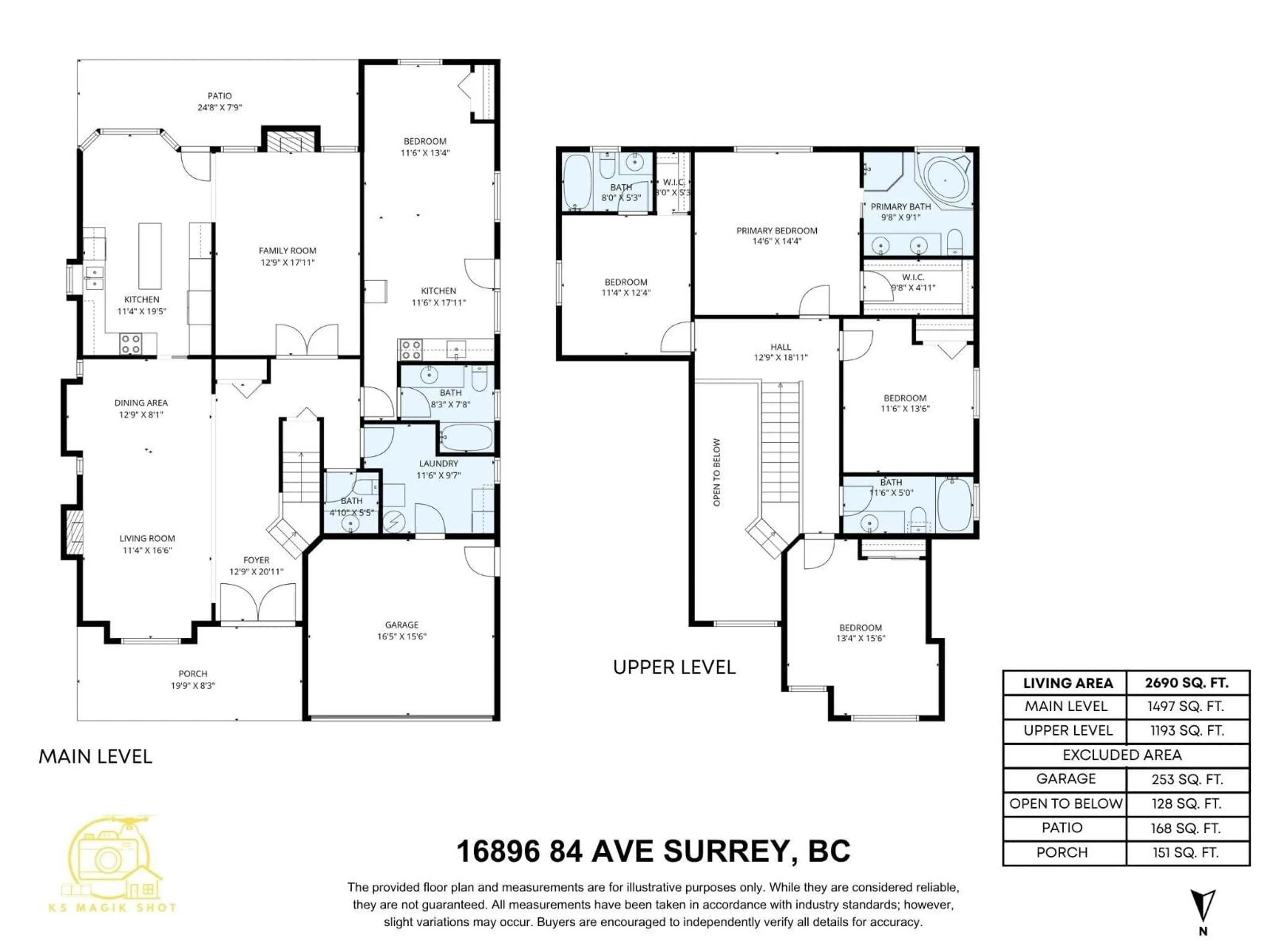 Floor plan for 16896 84, Surrey British Columbia V4N4V3