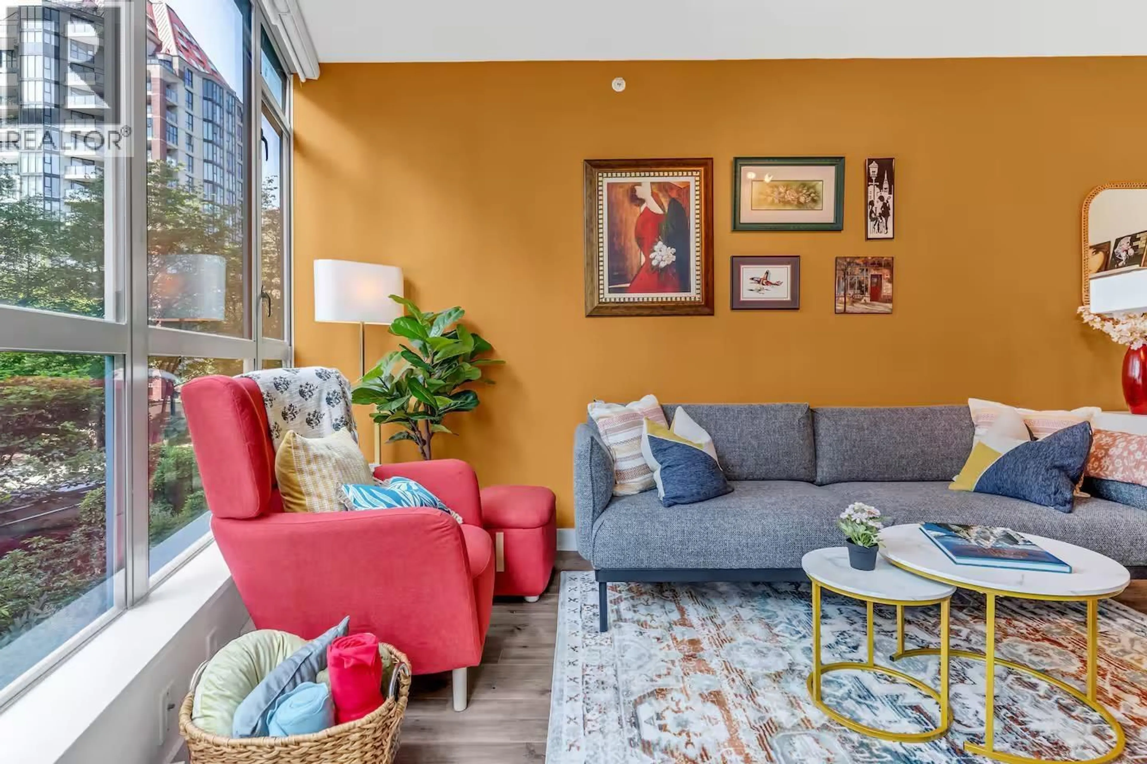 Living room with furniture, unknown for 302 - 1238 BURRARD STREET, Vancouver British Columbia V6Z3E1