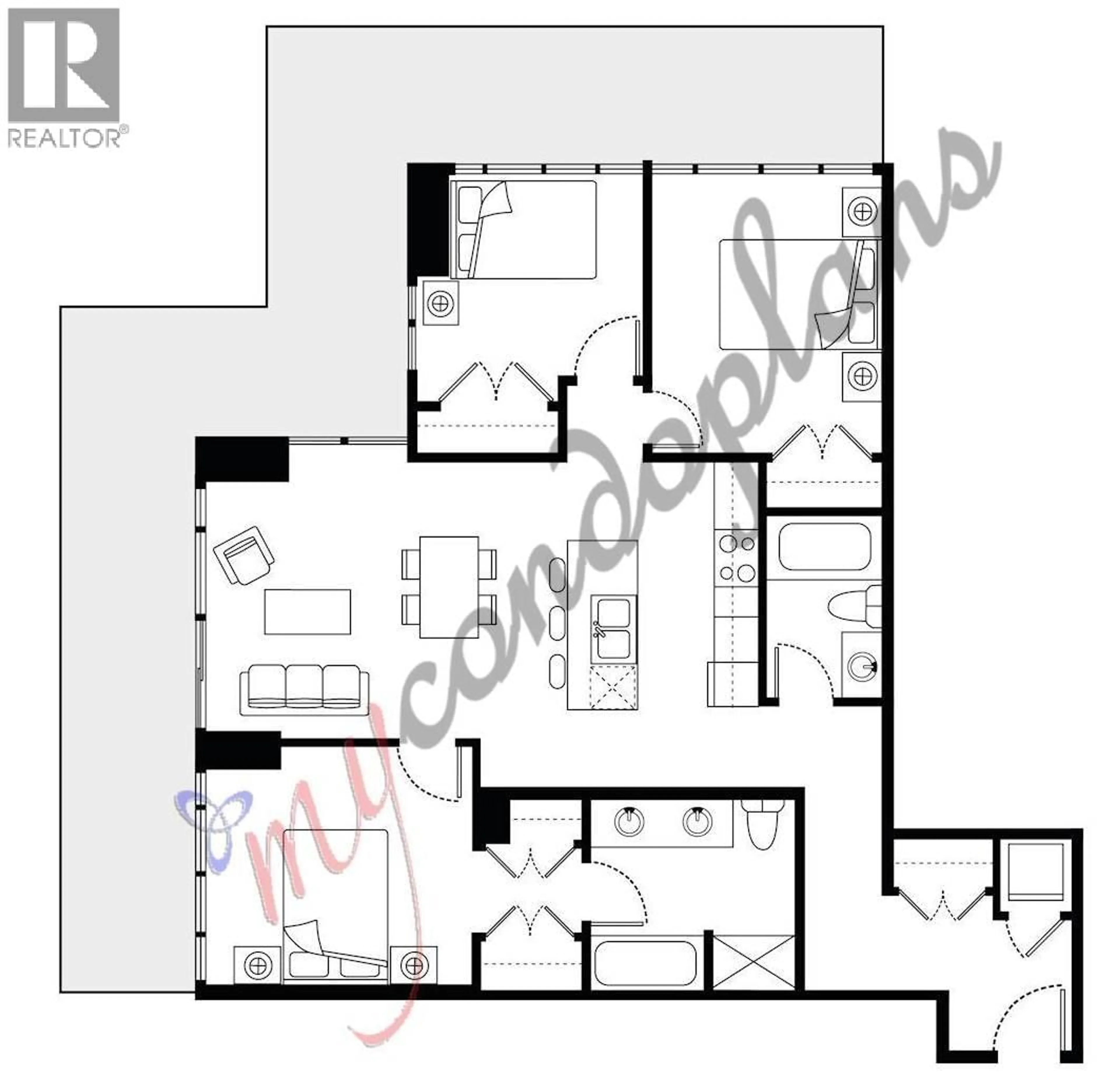 Floor plan for 1005 - 6288 CASSIE AVENUE, Burnaby British Columbia V5H0H7