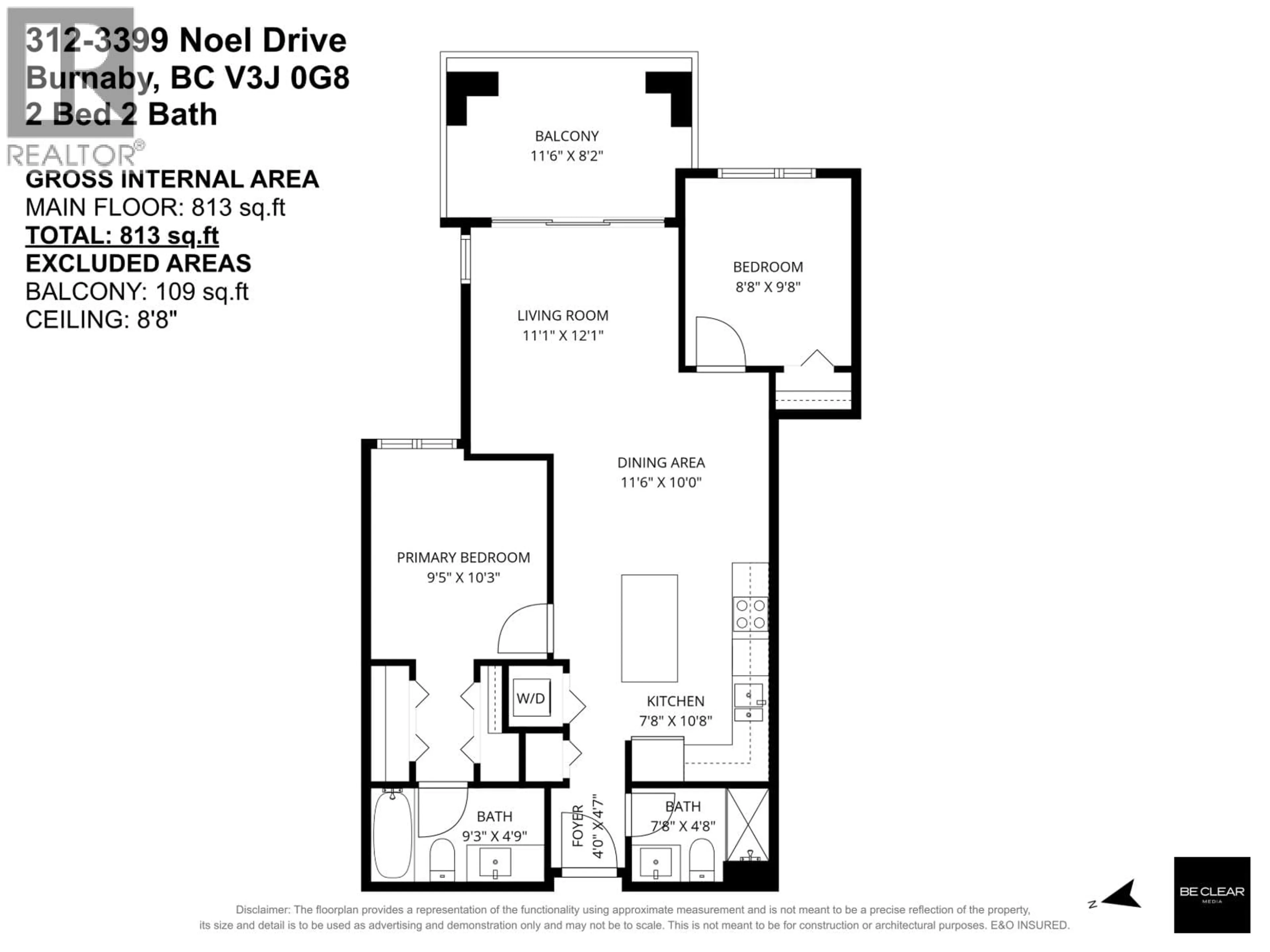 Floor plan for 312 - 3399 NOEL DRIVE, Burnaby British Columbia V3J0G8