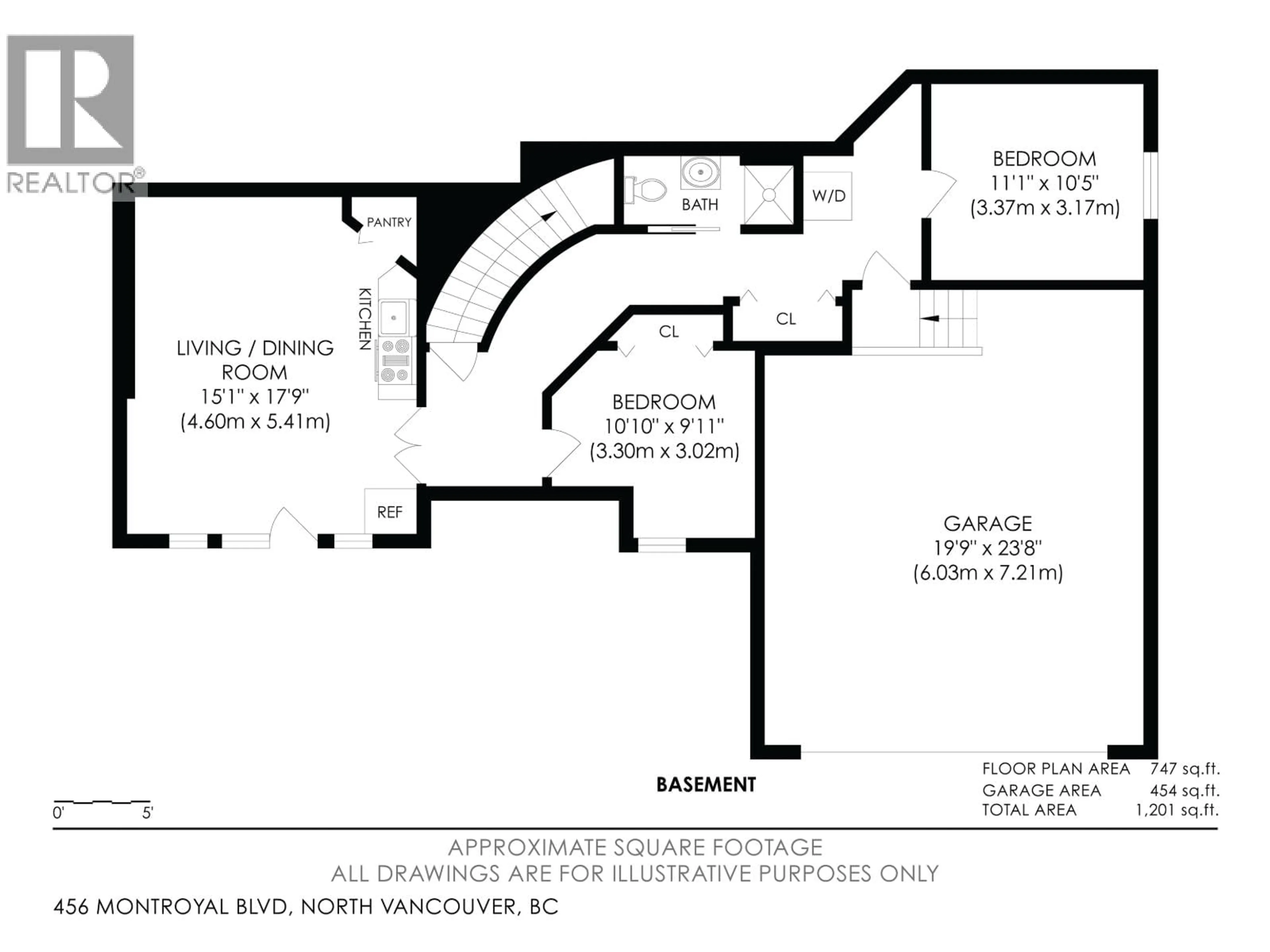 Floor plan for 456 MONTROYAL BOULEVARD, North Vancouver British Columbia V7N3E1