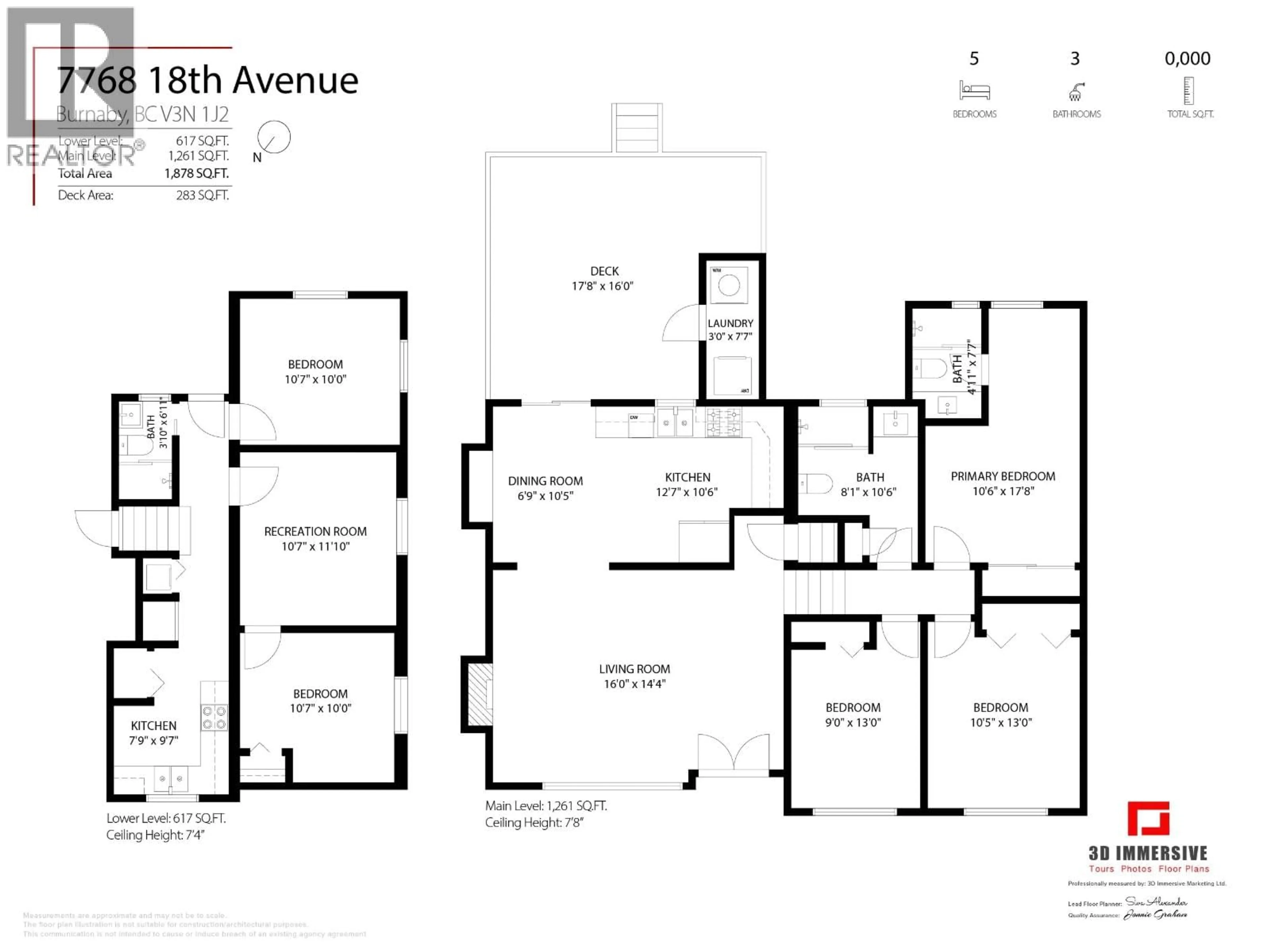 Floor plan for 7768 18TH AVENUE, Burnaby British Columbia V3N1J2