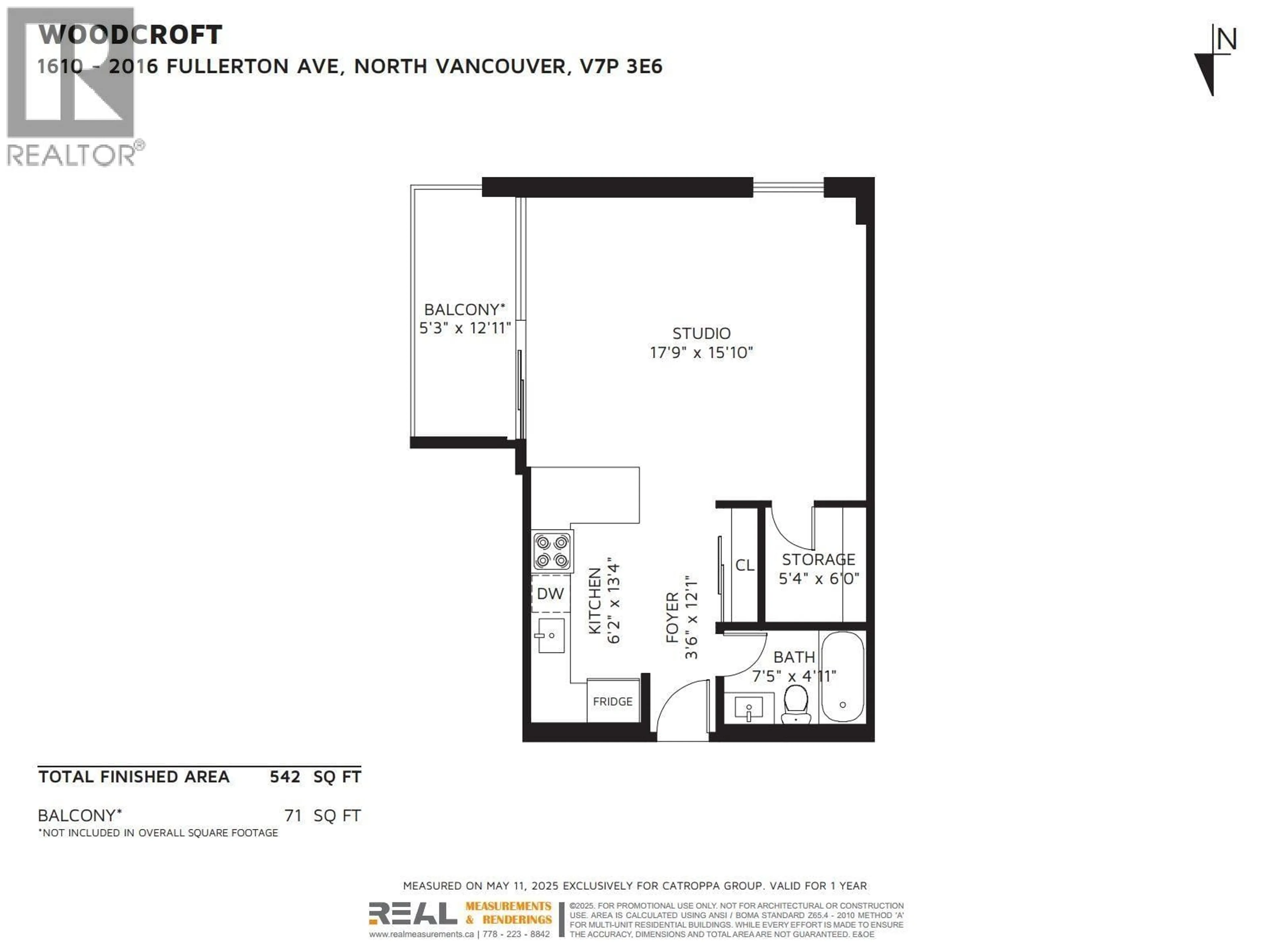 Floor plan for 1610 - 2016 FULLERTON AVENUE, North Vancouver British Columbia V7P3E6