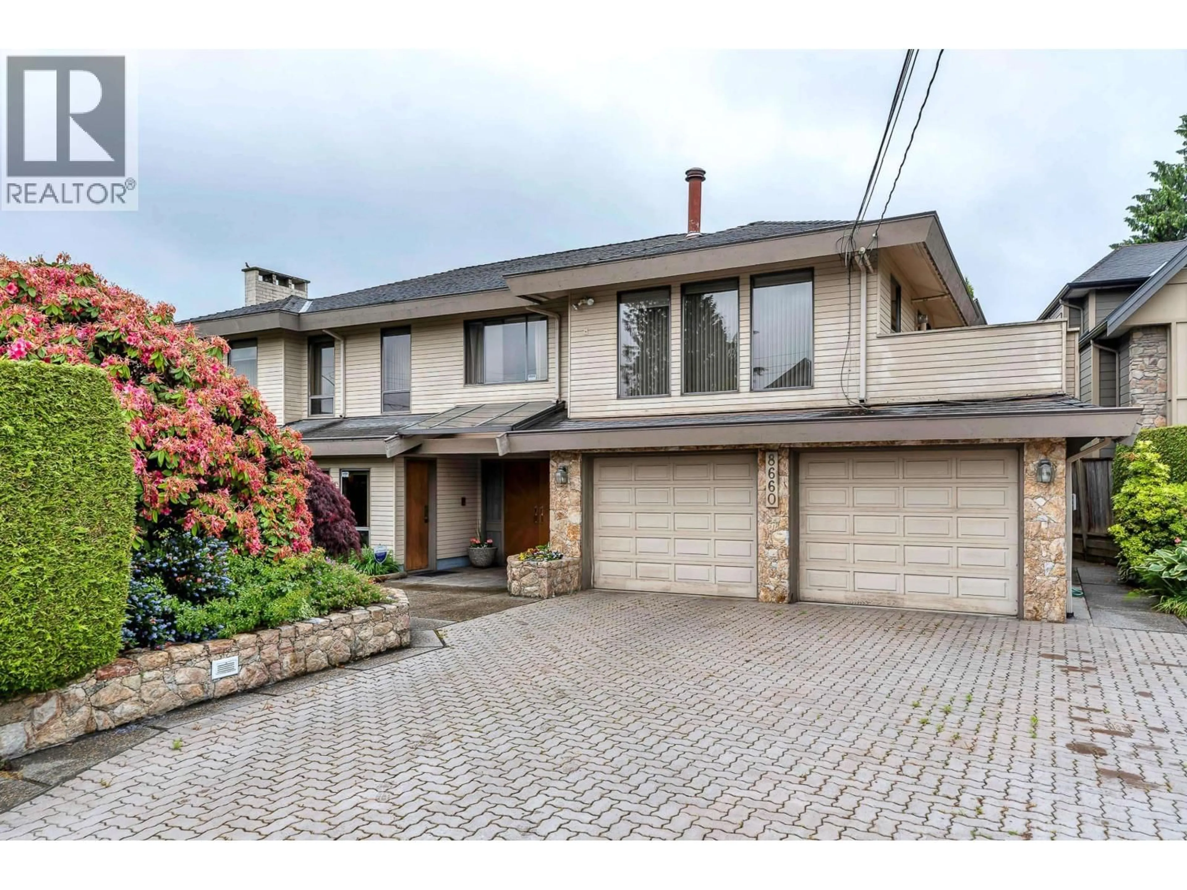 Home with brick exterior material, street for 8660 CAMDEN CRESCENT, Richmond British Columbia V7C3G4