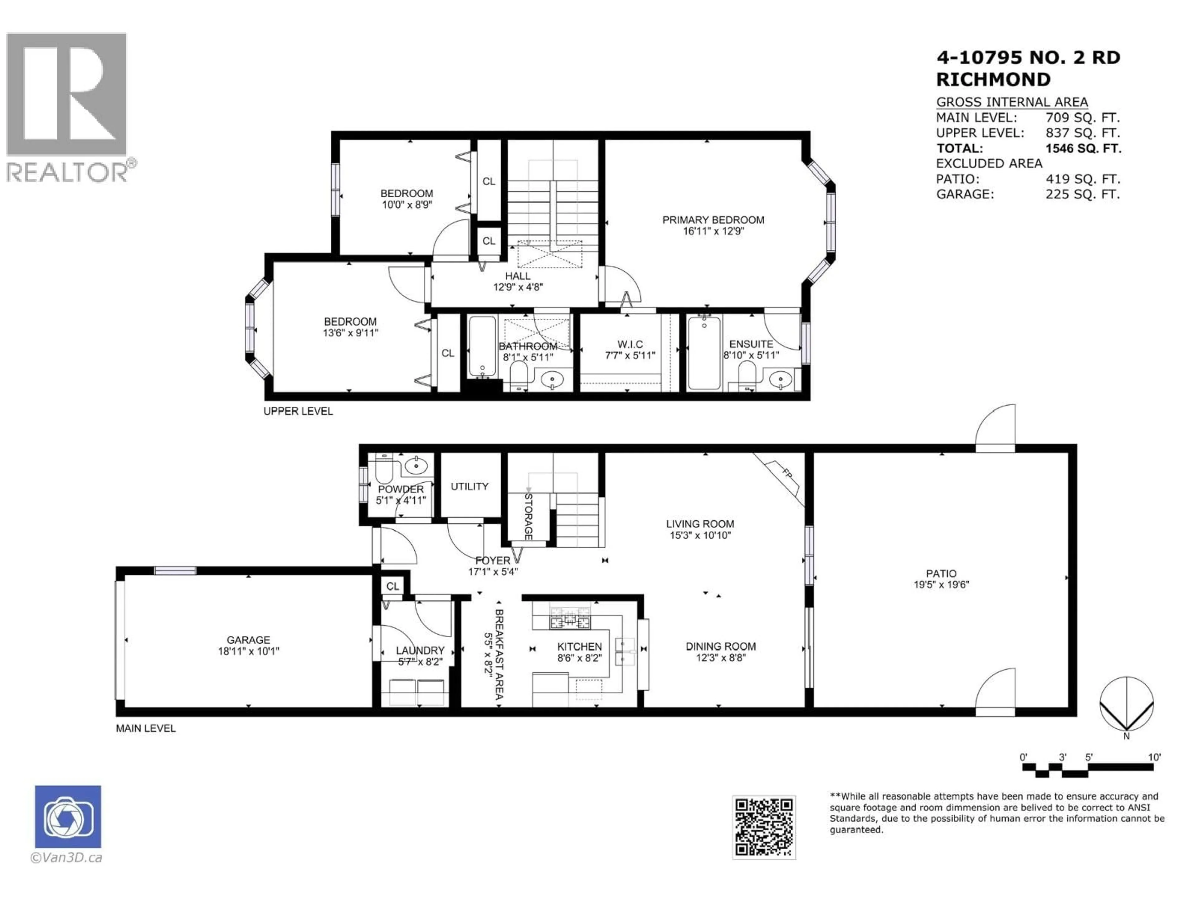 Floor plan for 4 - 10795 NO 2 ROAD, Richmond British Columbia V7E2E5
