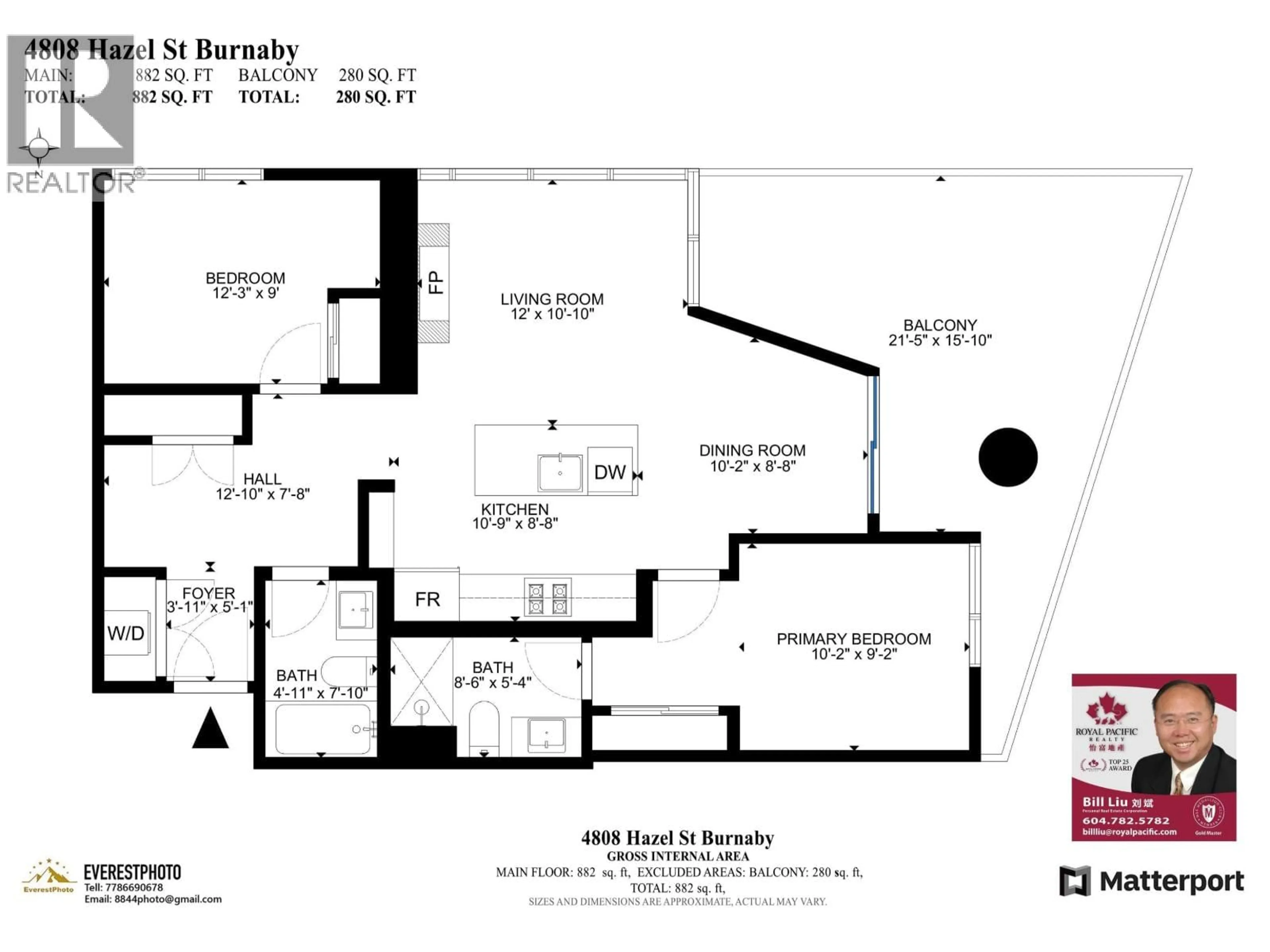 Floor plan for 3108 - 4808 HAZEL STREET, Burnaby British Columbia V5H0A2